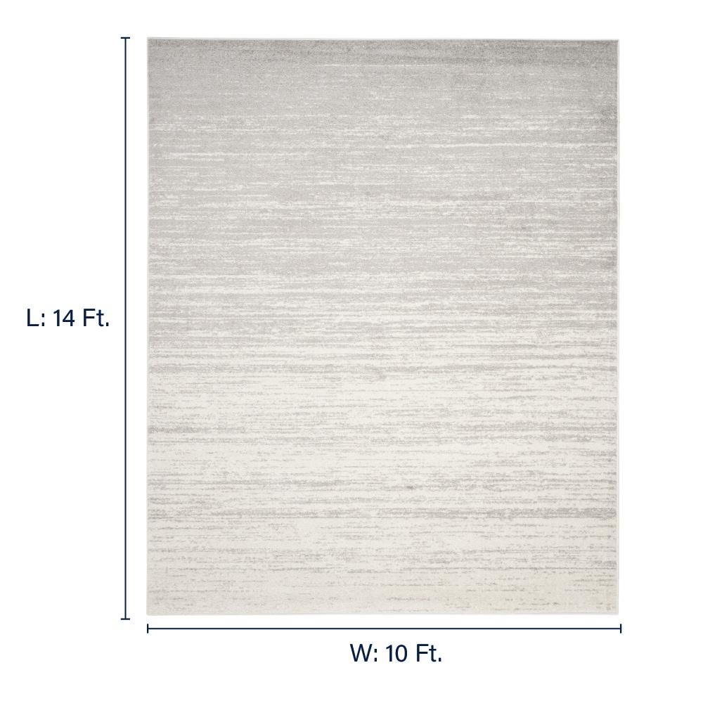 SAFAVIEH Adirondack Esmond Striped Area Rug, Ivory/Silver, 10' x 14'