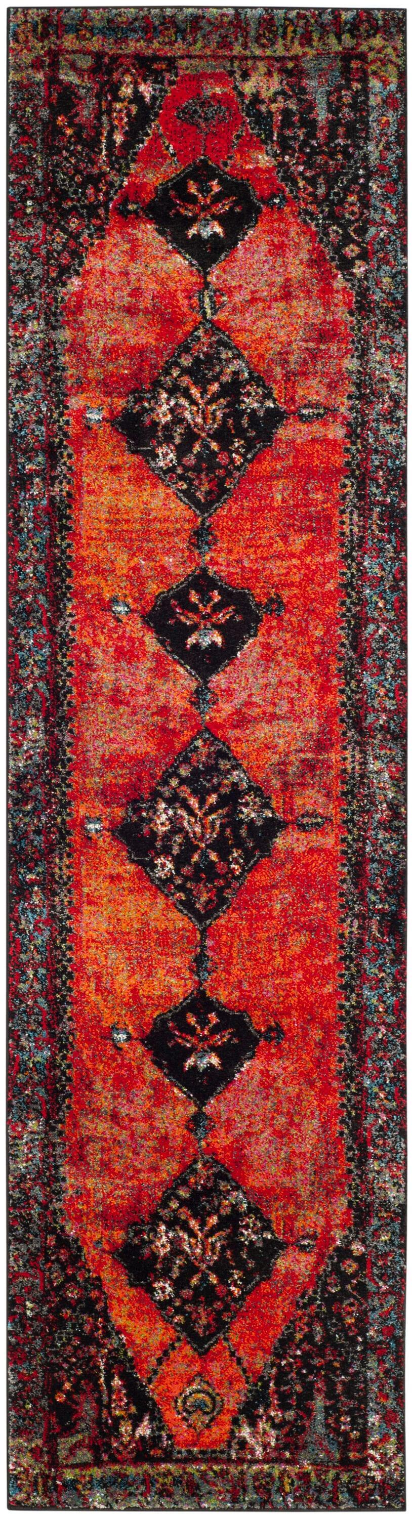 Vintage Hamadan VTH217 Power Loomed Indoor Runner Rug - Orange/Multi - 2'3"x16' - Safavieh.