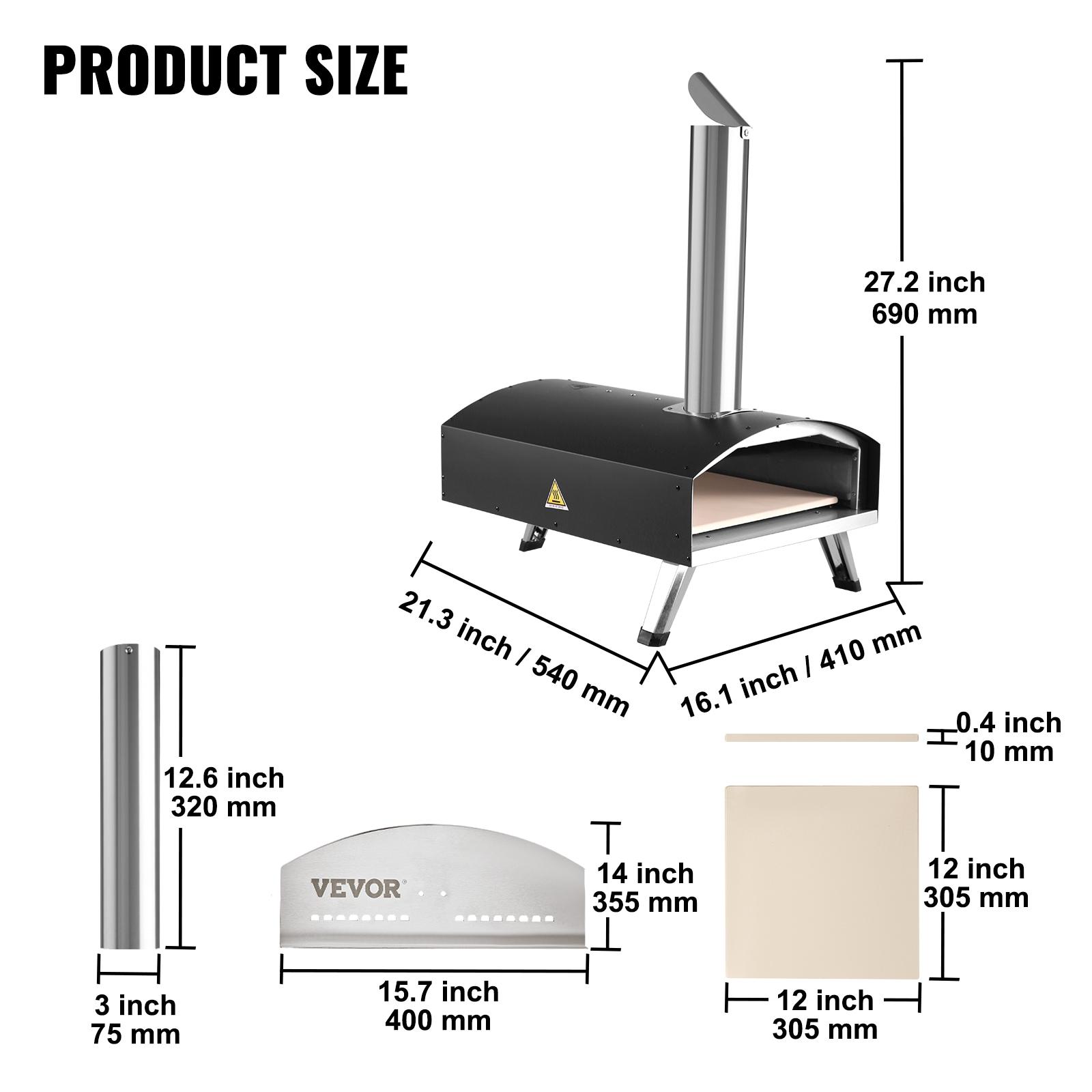 VEVOR VEVOR Stainless Steel Wood Burning Pizza Oven