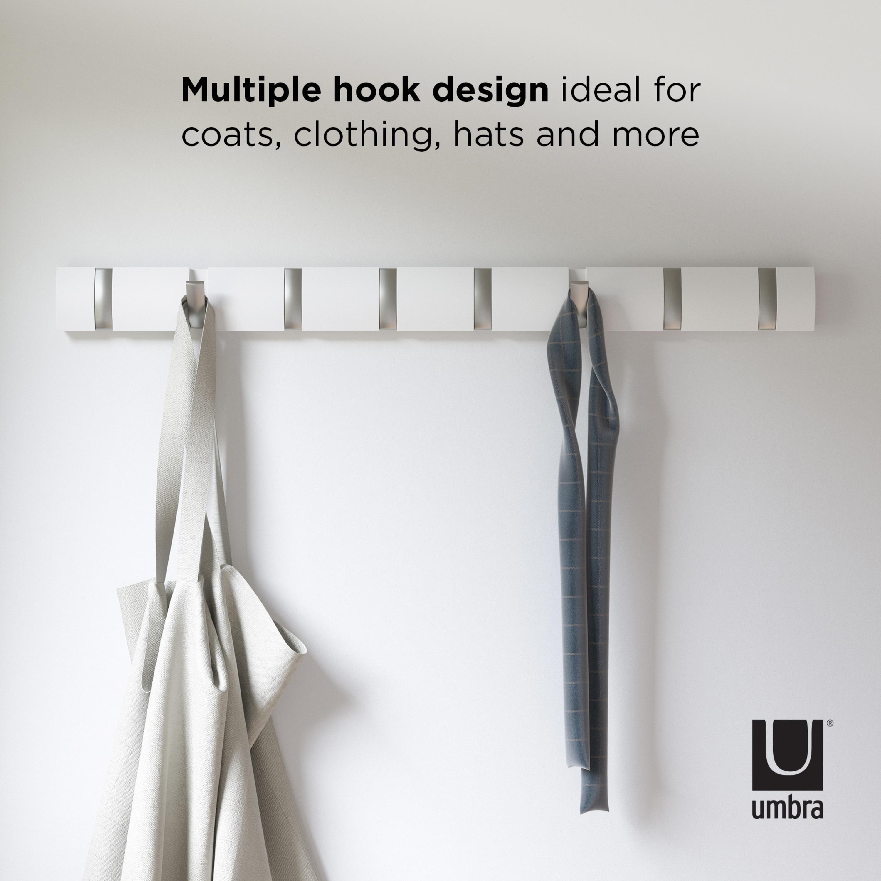 Flip 8 - Hook Solid Wood Coat Rack