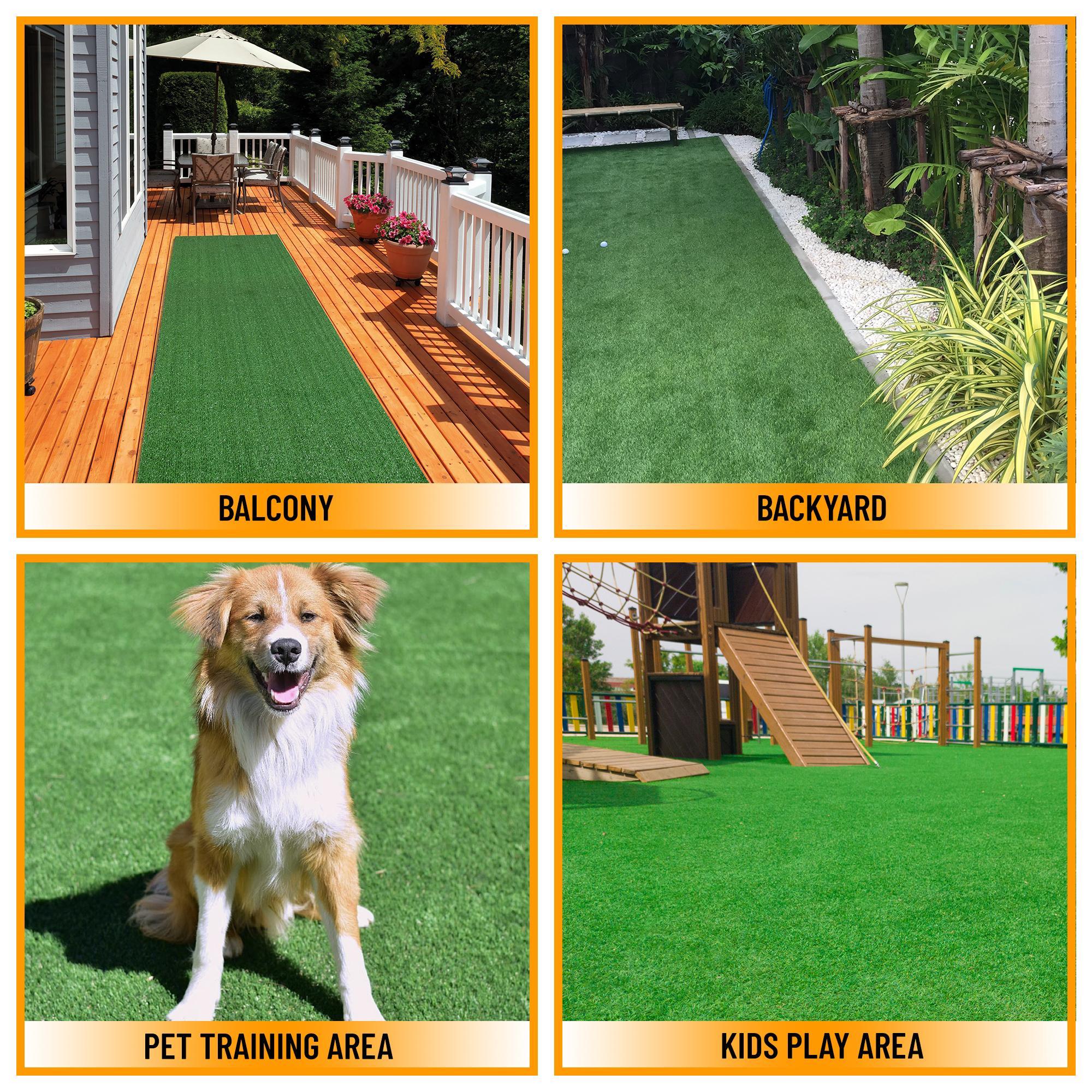 Grass Waterproof Indoor/Outdoor Artificial Grass Turf Rugs and Rolls Customized Size For Balcony, Patios
