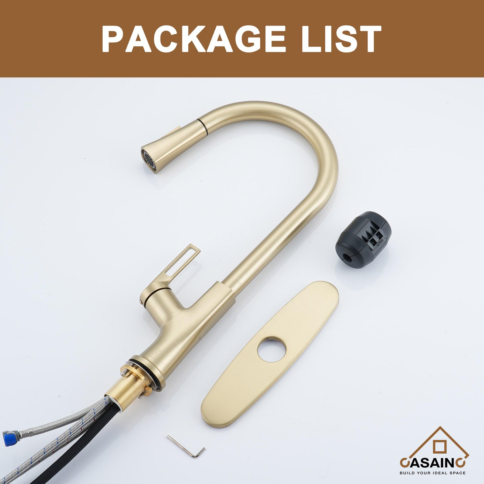 CASAINC CASAINC Single-Handle Pull-Down Kitchen Faucet Single Hole Faucet CA-D4171-BG