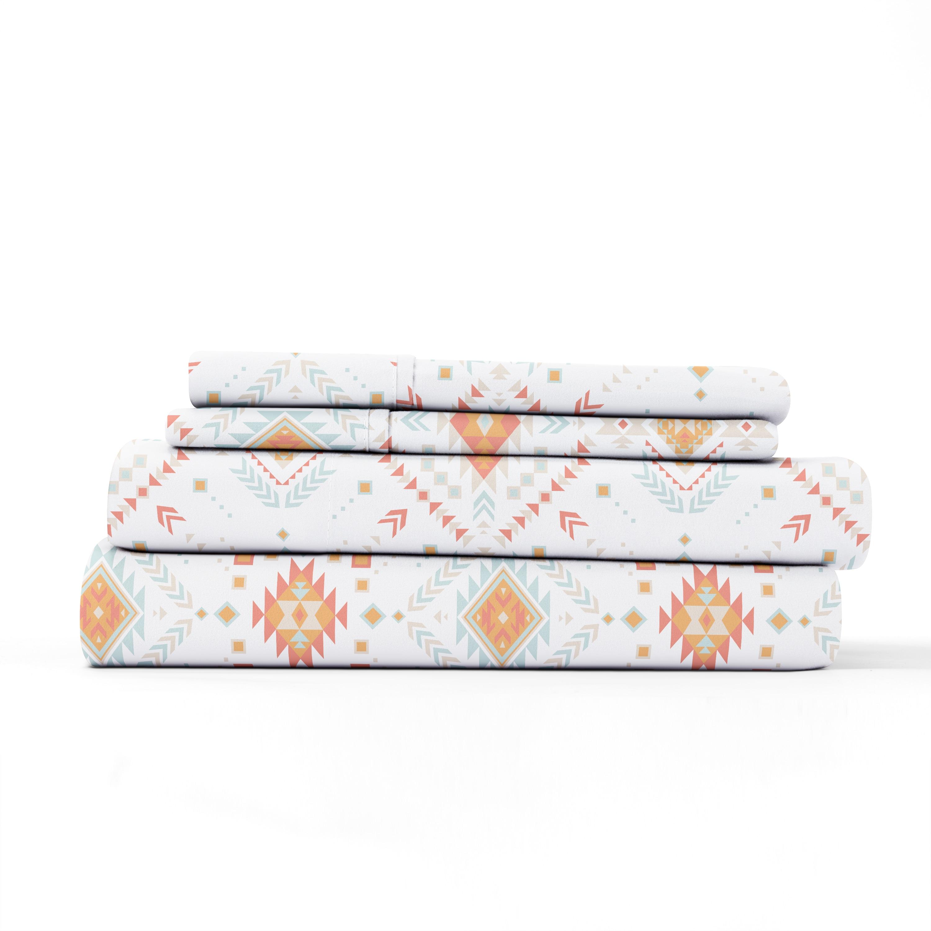 Becky Cameron Home Aztec Dreams Pattern Microfiber Sheet Set