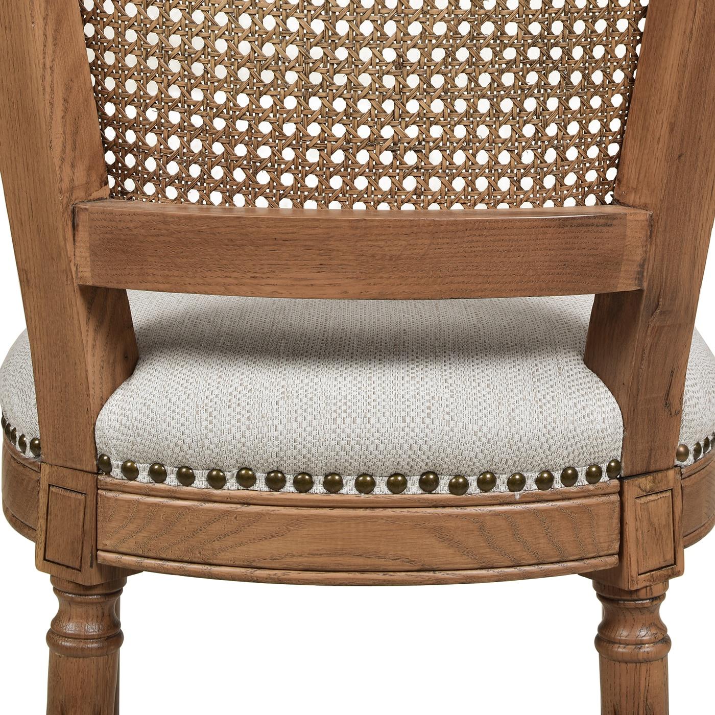 Triomphe Rattan Wicker Counter Bar Stool White Pepper Stain Resistant Polyester