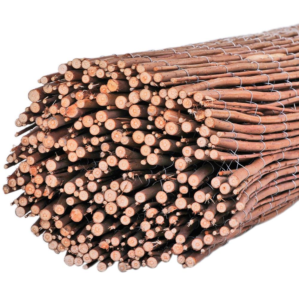 Backyard X-Scapes Natural Willow Rolled Panel Fence Decorative Fencing Natural 6' H x 16' L