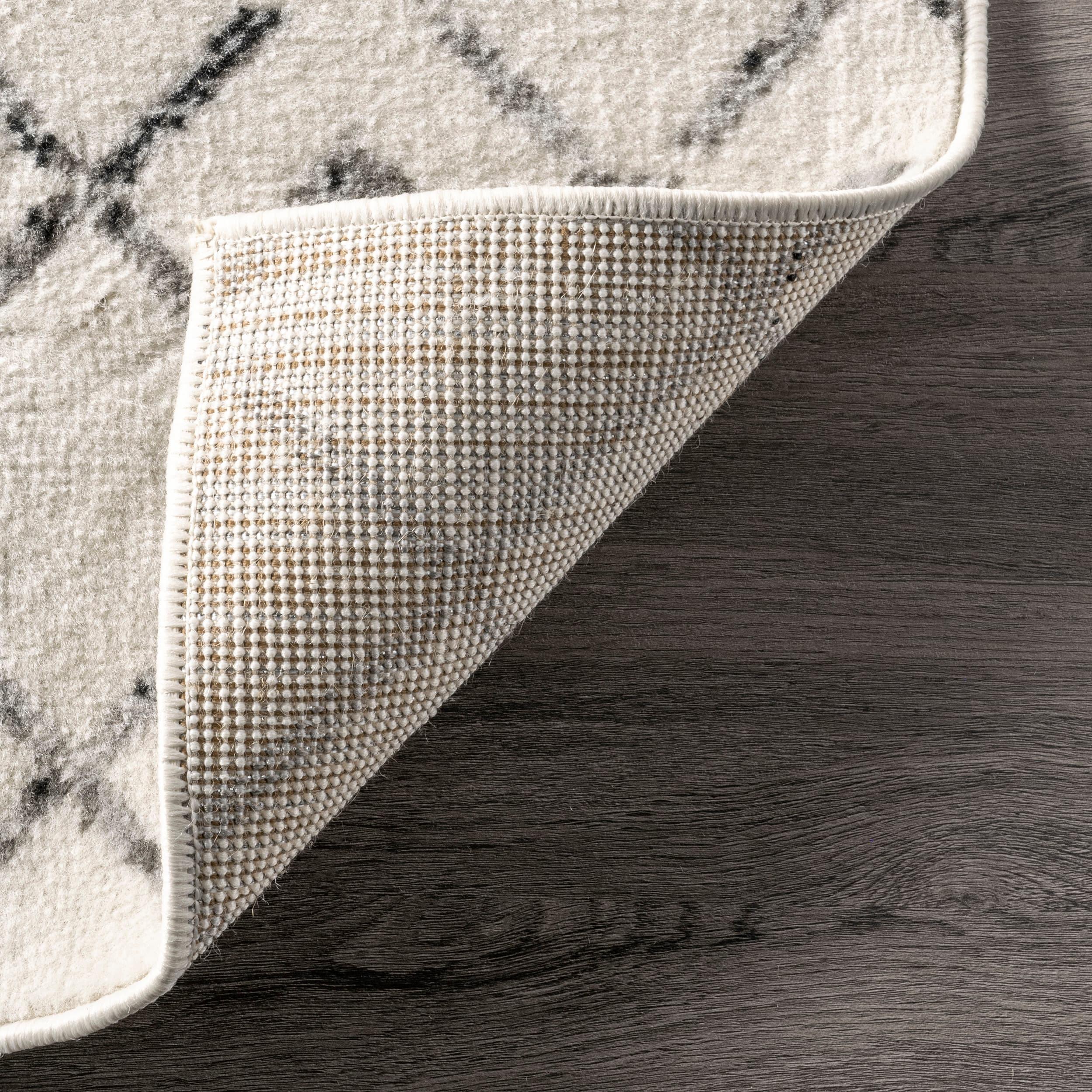 Nuloom 7x9 Zola Geometric Moroccan Indoor Area Rug, Grey, Faded Bohemian Design, Stain Resistant, BedroomLiving Room, Kitchen,