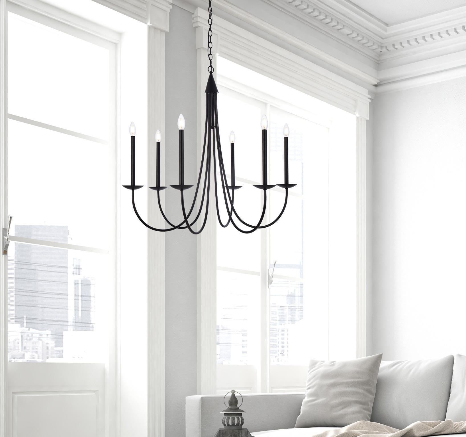 Elegant Lighting Cohen 42 inch pendant in black
