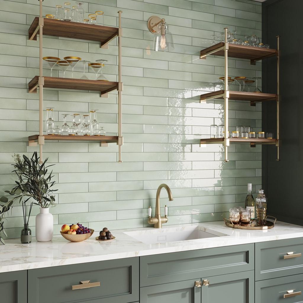 2.56'' W x 15.75'' L Ceramic Subway Singular Tile