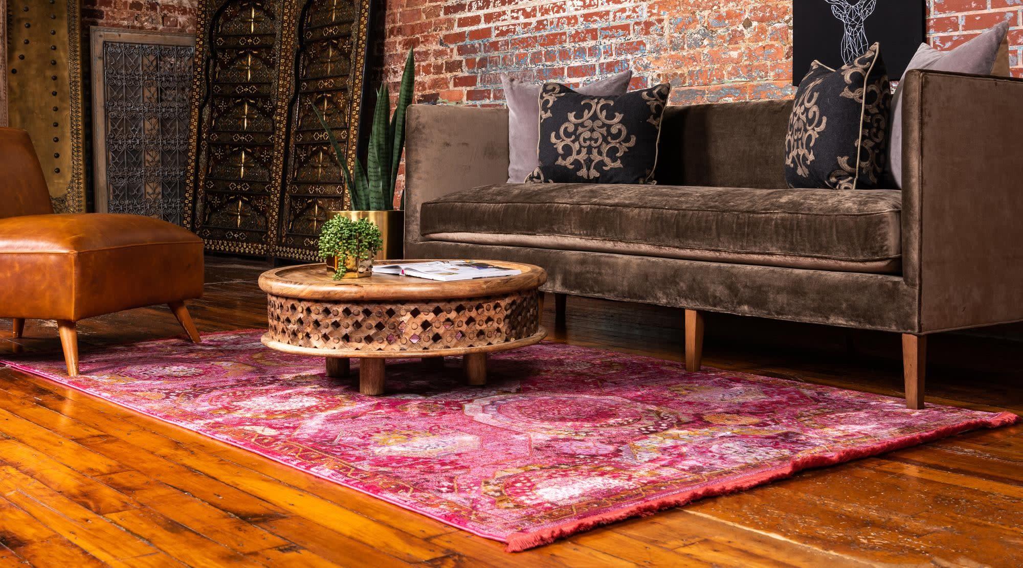 Unique Loom Baracoa Collection Area Rug - Coppelia (2' 2" x 3' Rectangle Pink/Ivory)