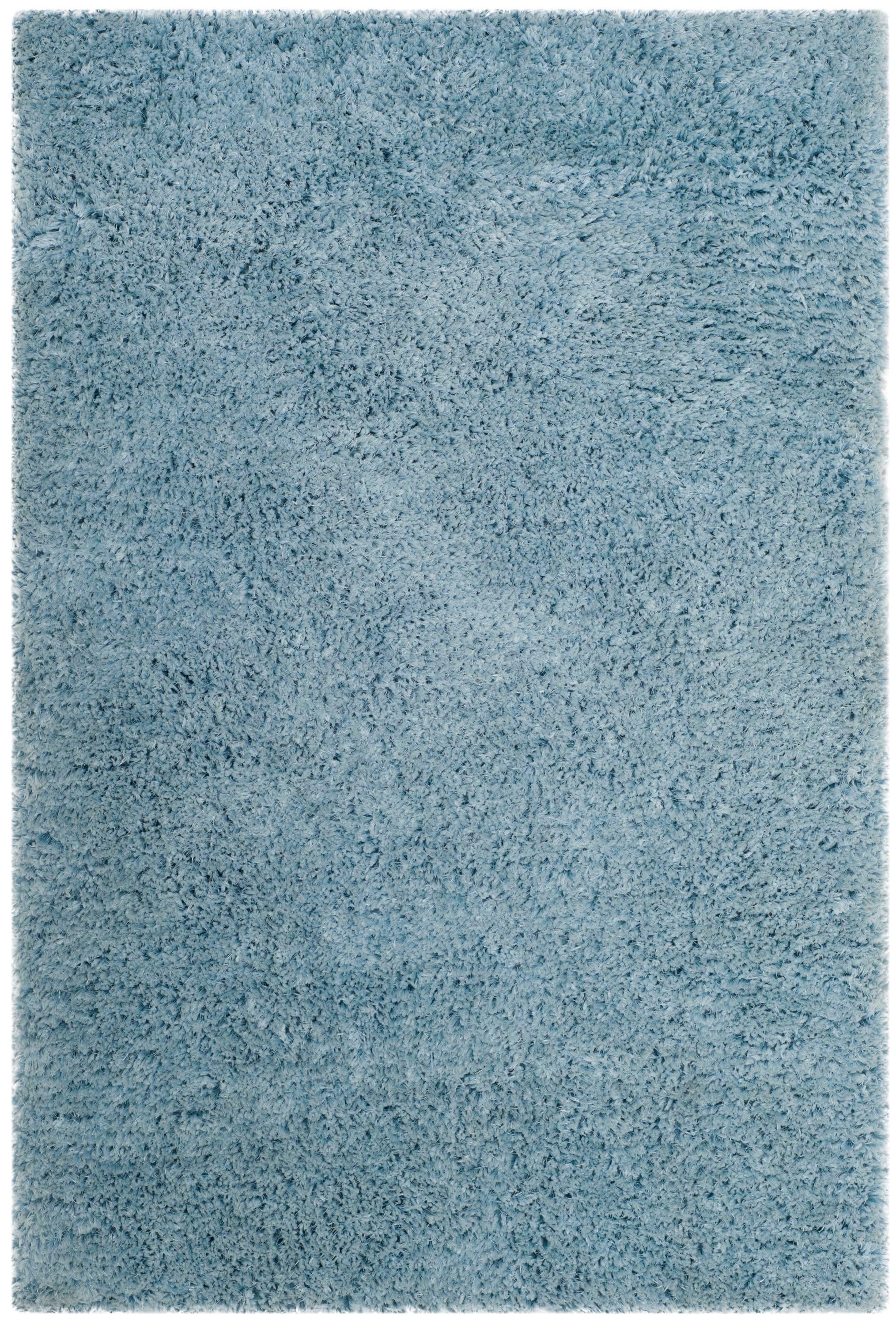 Sheep Shag SSG212 Hand Woven Area Rug - Aqua - 4'x6' - Safavieh.