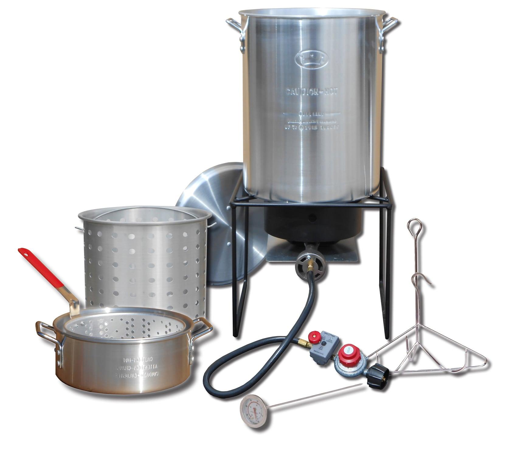 King Kooker Portable Propane Outdoor Deep Frying/Boiling Kit - Includes 29 Qt. Pot and 10 Qt. Pan