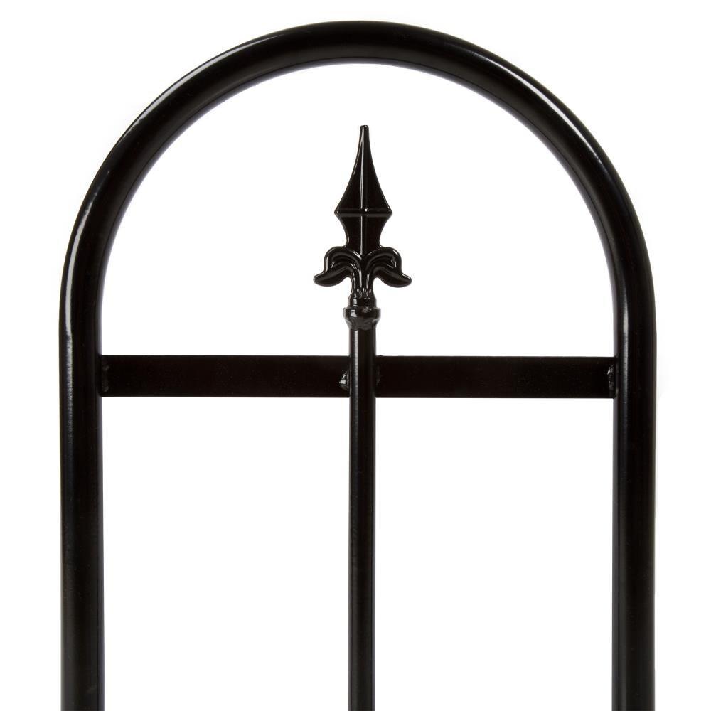 Nature Spring Indoor Arched Finial Firewood Storage Rack, Black