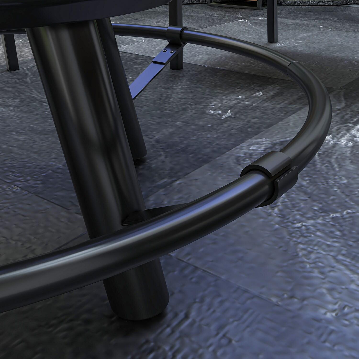 Fire Pit for Outside, 33" Outdoor Wood Burning Firepit Bowl with Grill Grate, Large Round Metal Patio Ranch Fireplace BBQ Tables for Camping, Outdoor Heating, Bonfire and Picnic, Black