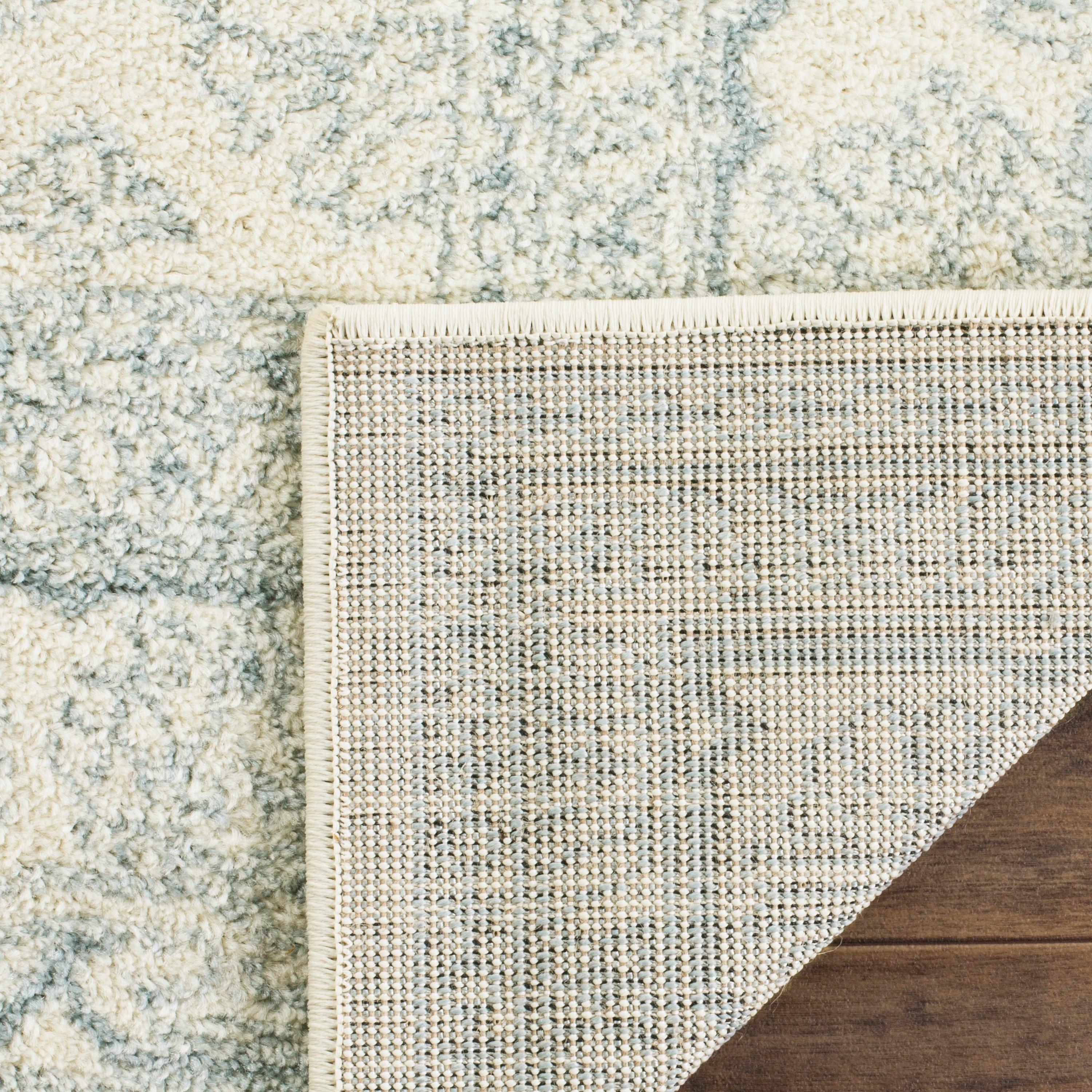 Adirondack ADR108 Power Loomed Area Rug - Ivory/Slate - 6'x6' - Safavieh.
