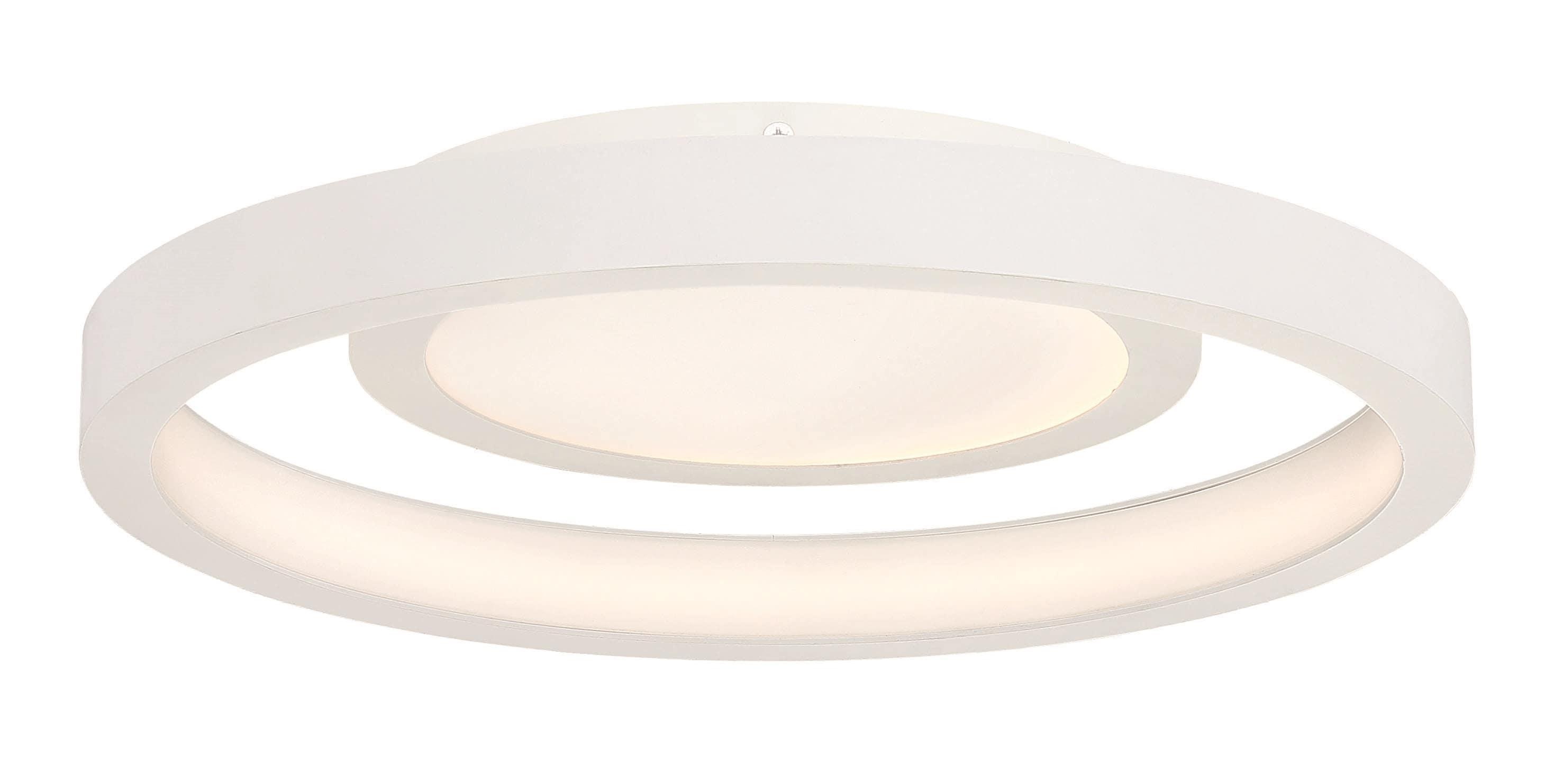 George Kovacs Knock Out 14" Wide White LED Modern Ceiling Light