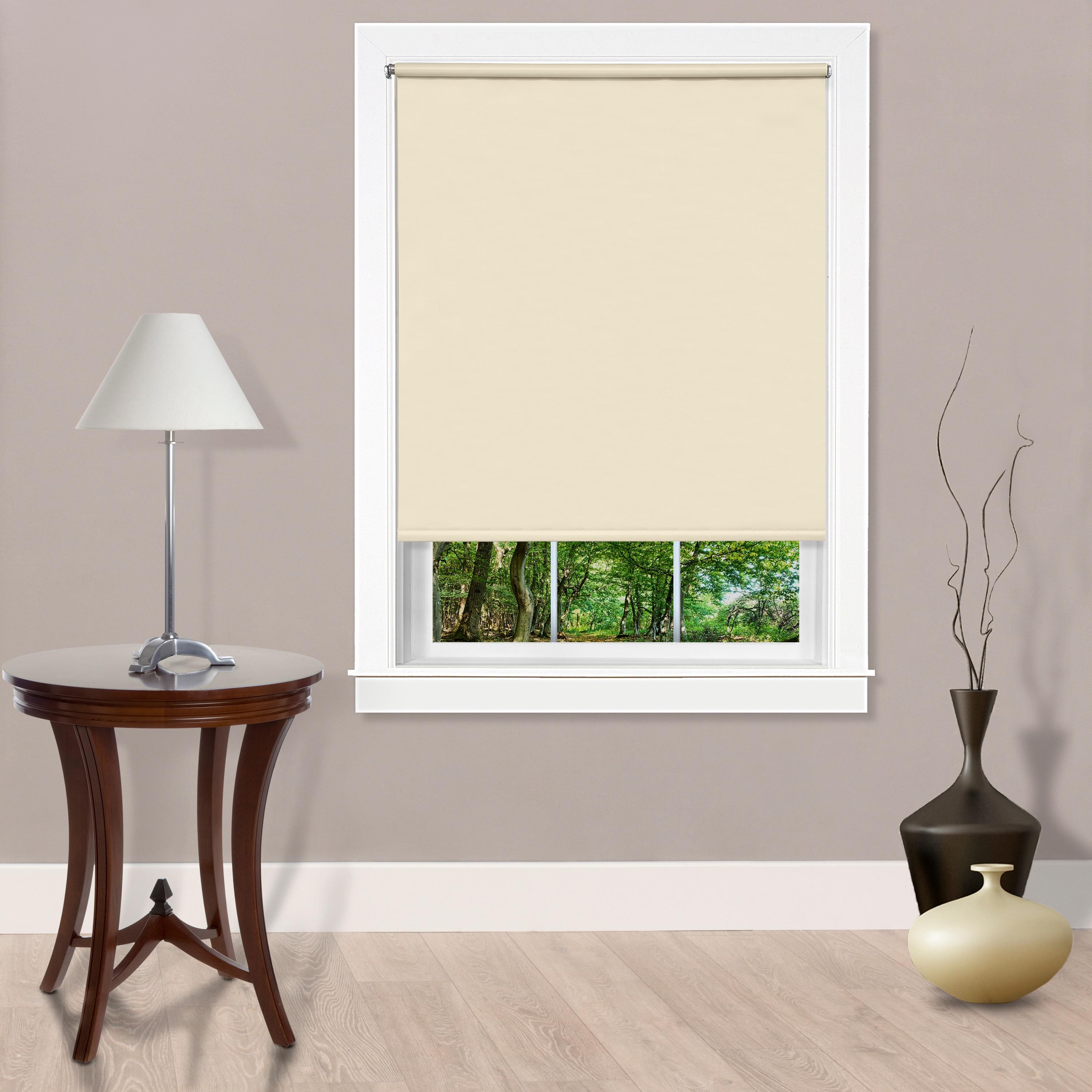 Achim Tear Down Indoor Cordless Vinyl Room Darkening Roller Window Shade, 72 x 37, Ivory Beige