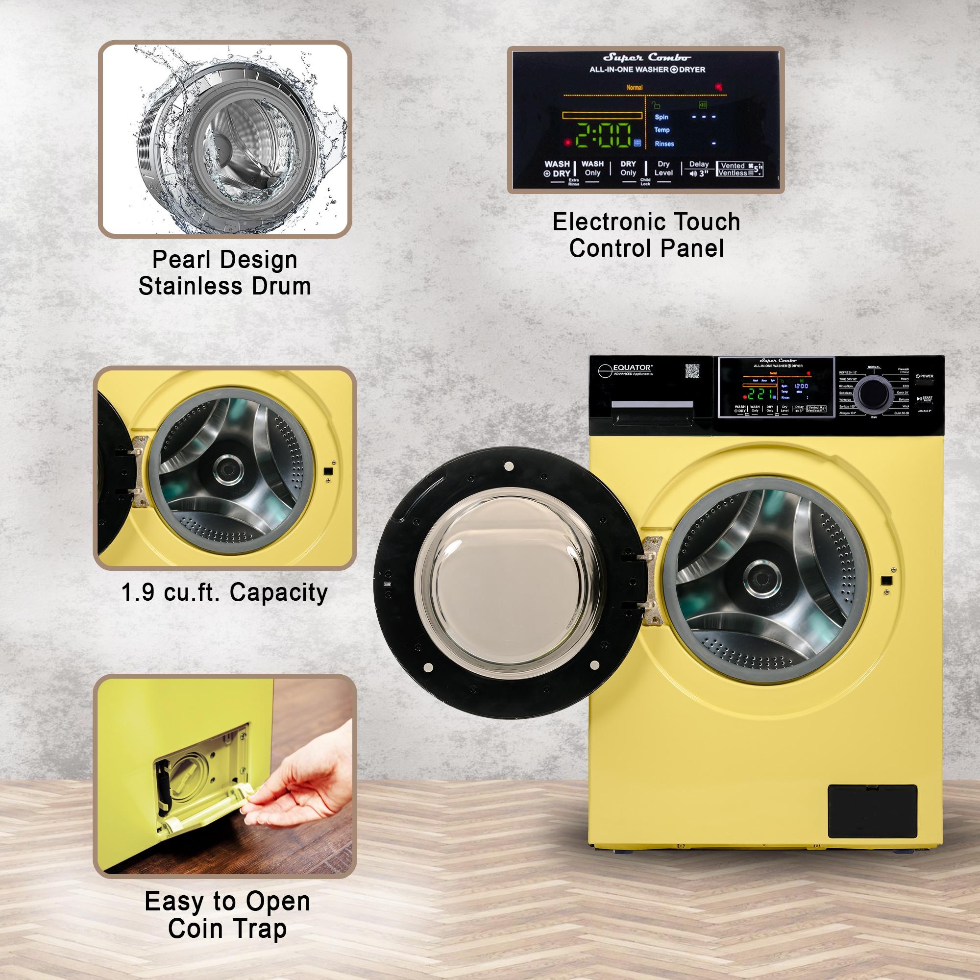Equator Ver3 Combo Washer Vented/Ventless Dry-1400RPM Color Coded Display Y/B