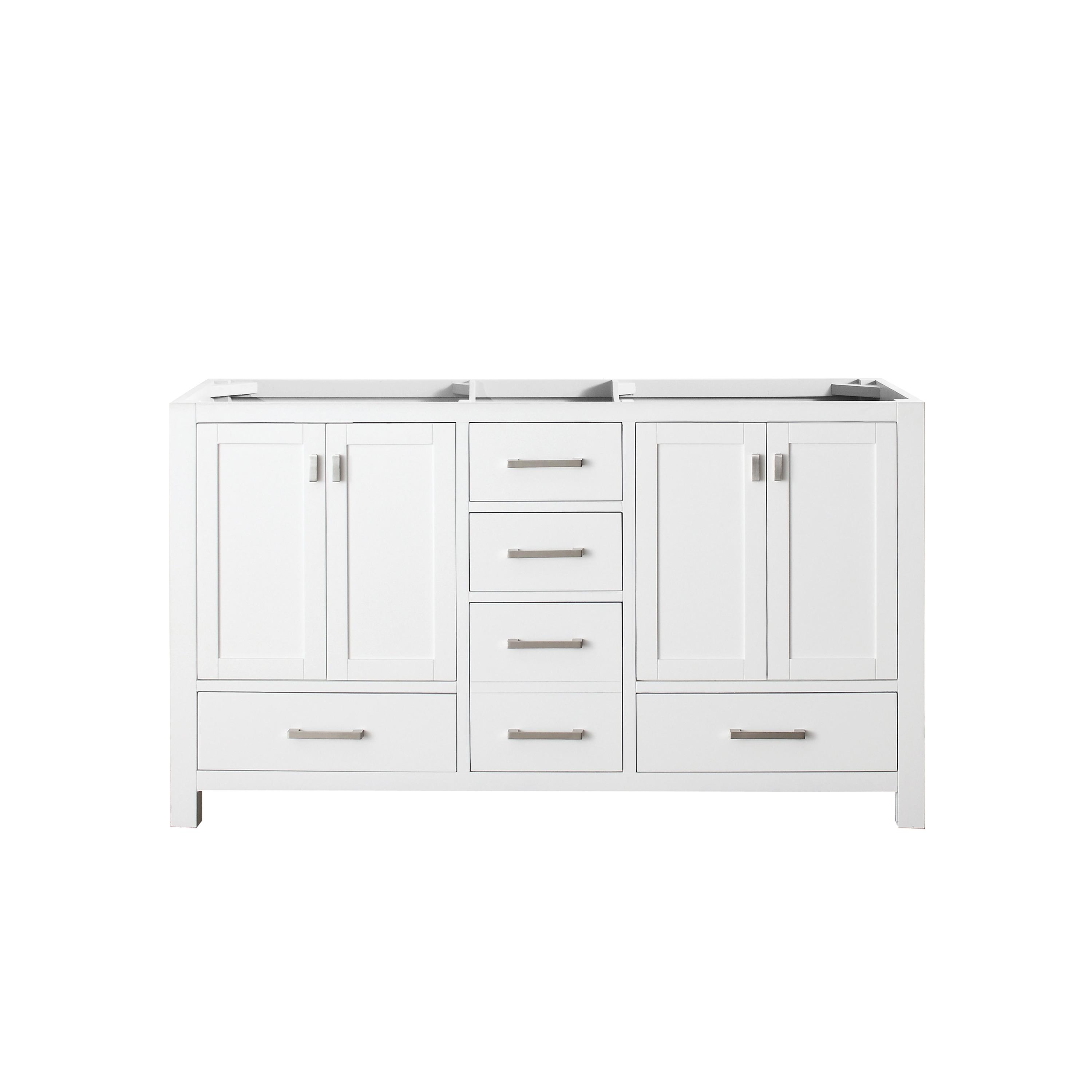 Avanity Modero-V60 Modero 60" Double Free Standing Wood Vanity Cabinet Only - White