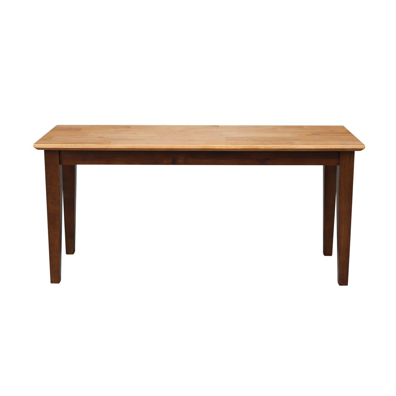 Brookshire Bench - Cinnamon/Espresso - International Concepts: Hardwood Frame, 400lb Capacity, Two-Tone Finish