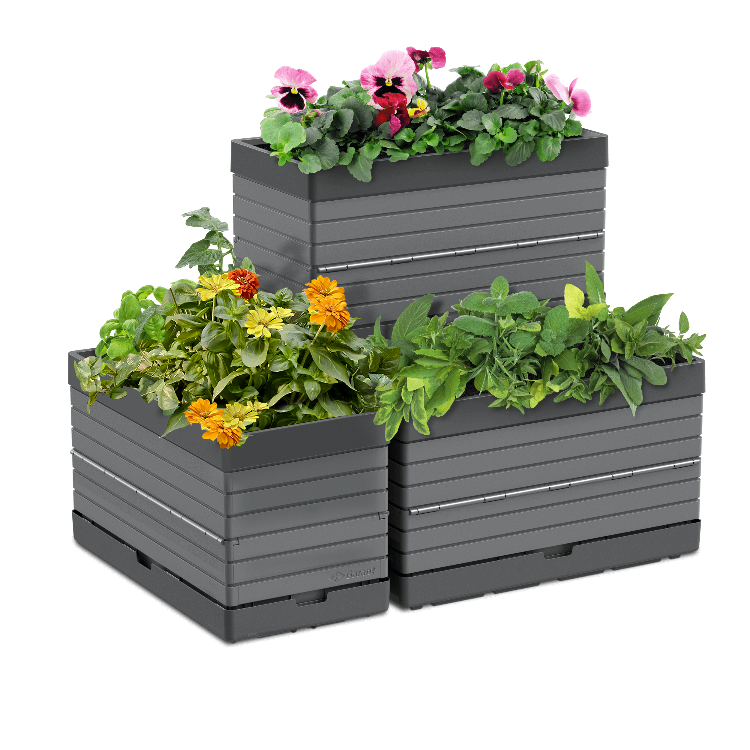 Southern Patio FlexSpace Tiered Modular Grey Raised Garden Bed Planter - Southern Patio