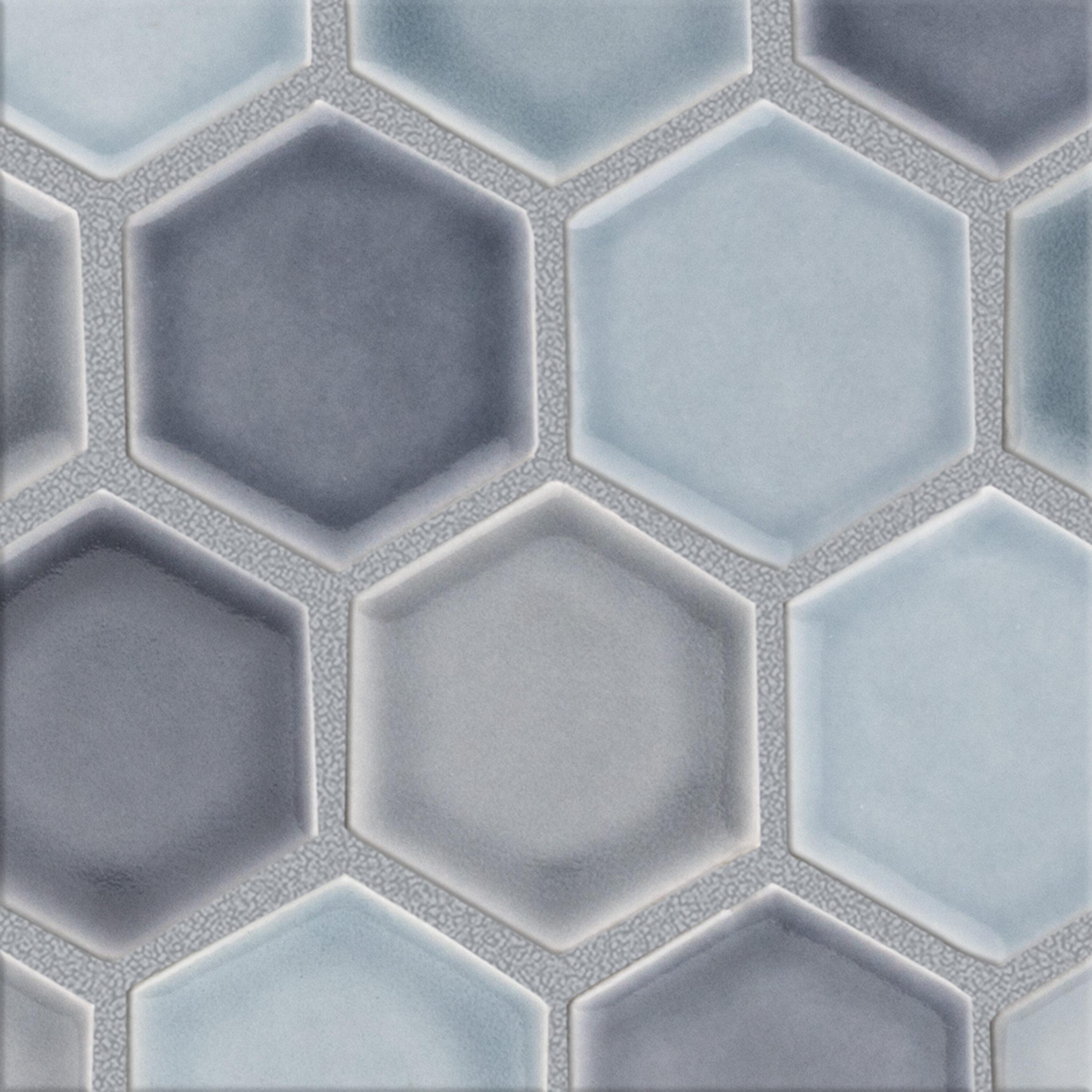 Merola Tile Hudson Due 2" Hex 10-7/8 " x 12-5/8 " Porcelain Mosaic Floor and Wall Tile
