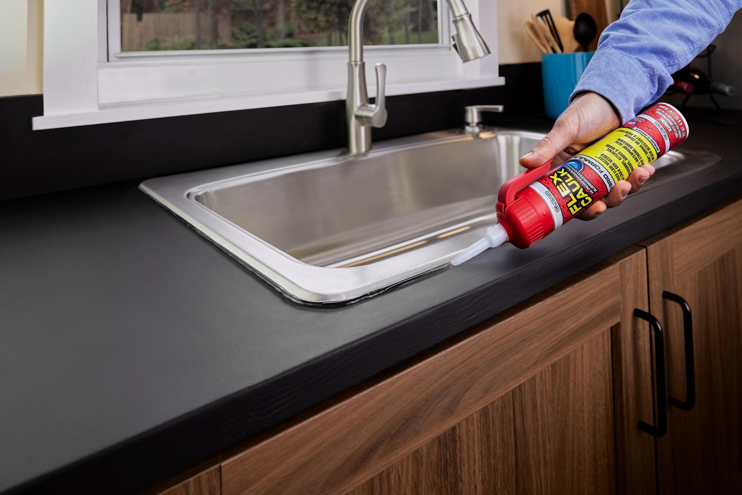 Flex Caulk All Purpose Clear 9 oz Pressurized Can, Trigger Flow Nozzle, No Caulk Gun Needed