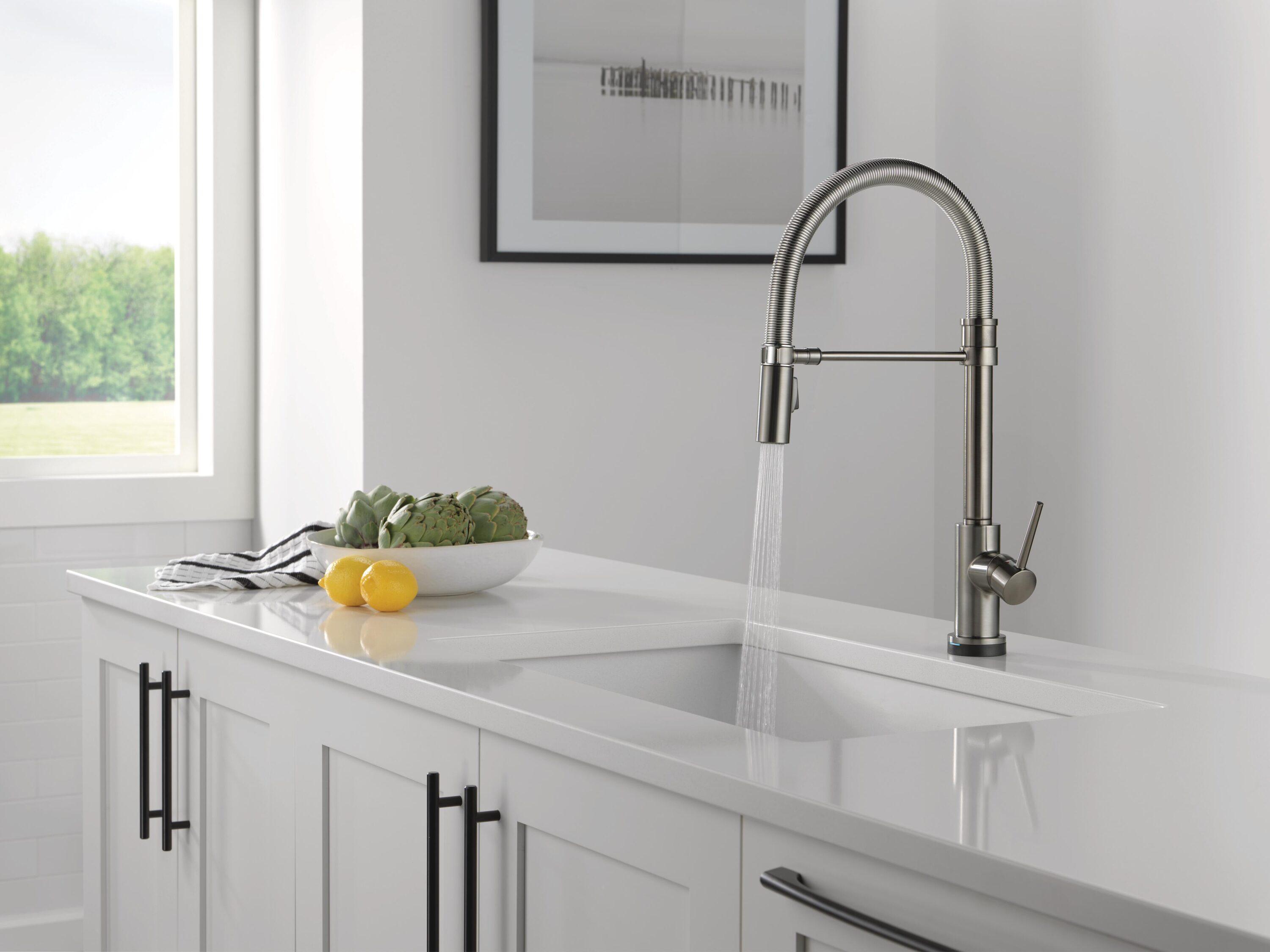 Trinsic Pro Pull Down Touch Single Handle Kitchen Faucet with Accessories