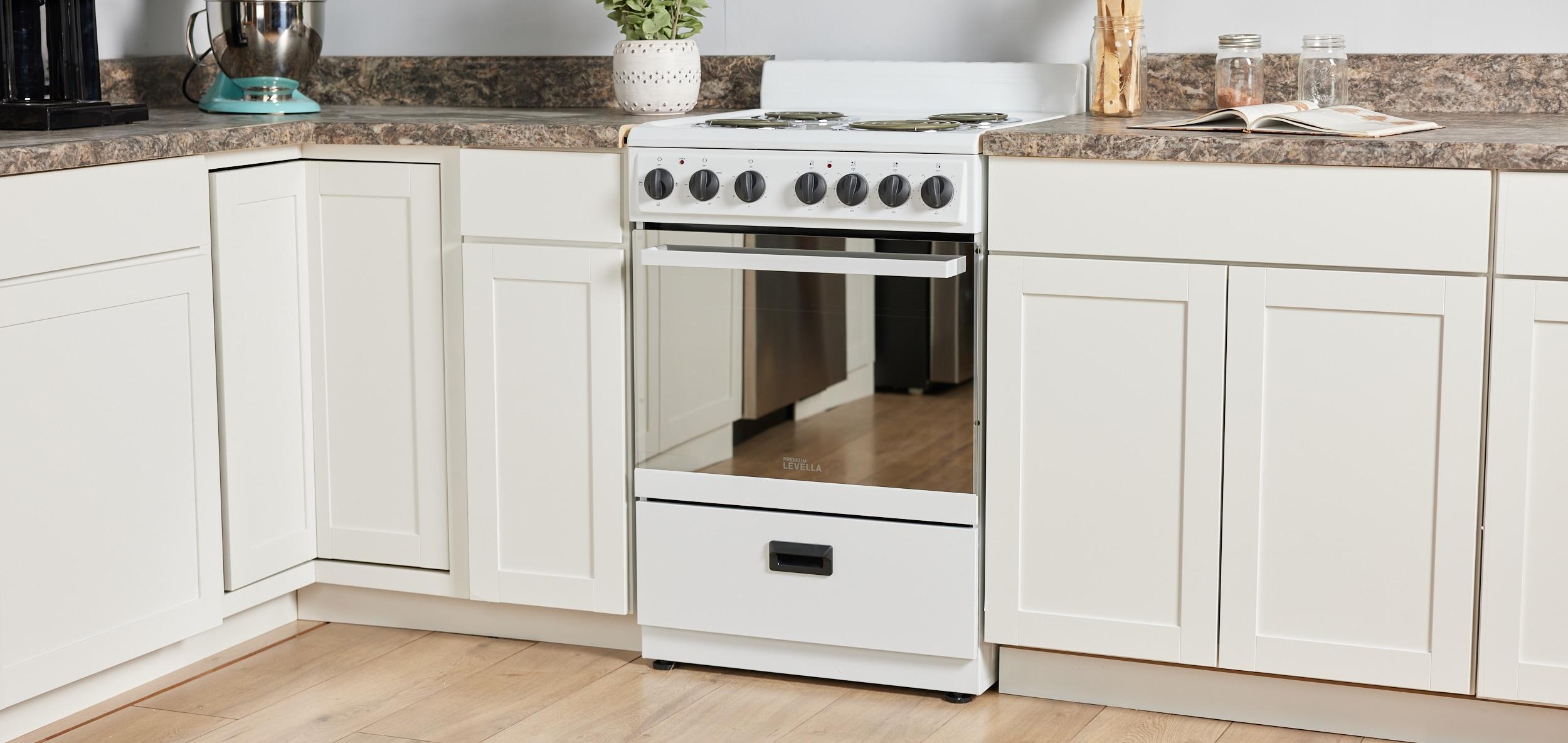 Premium Levella 24" 2.7 Cubic Feet Smart Electric Free Standing Range with 4 Burners