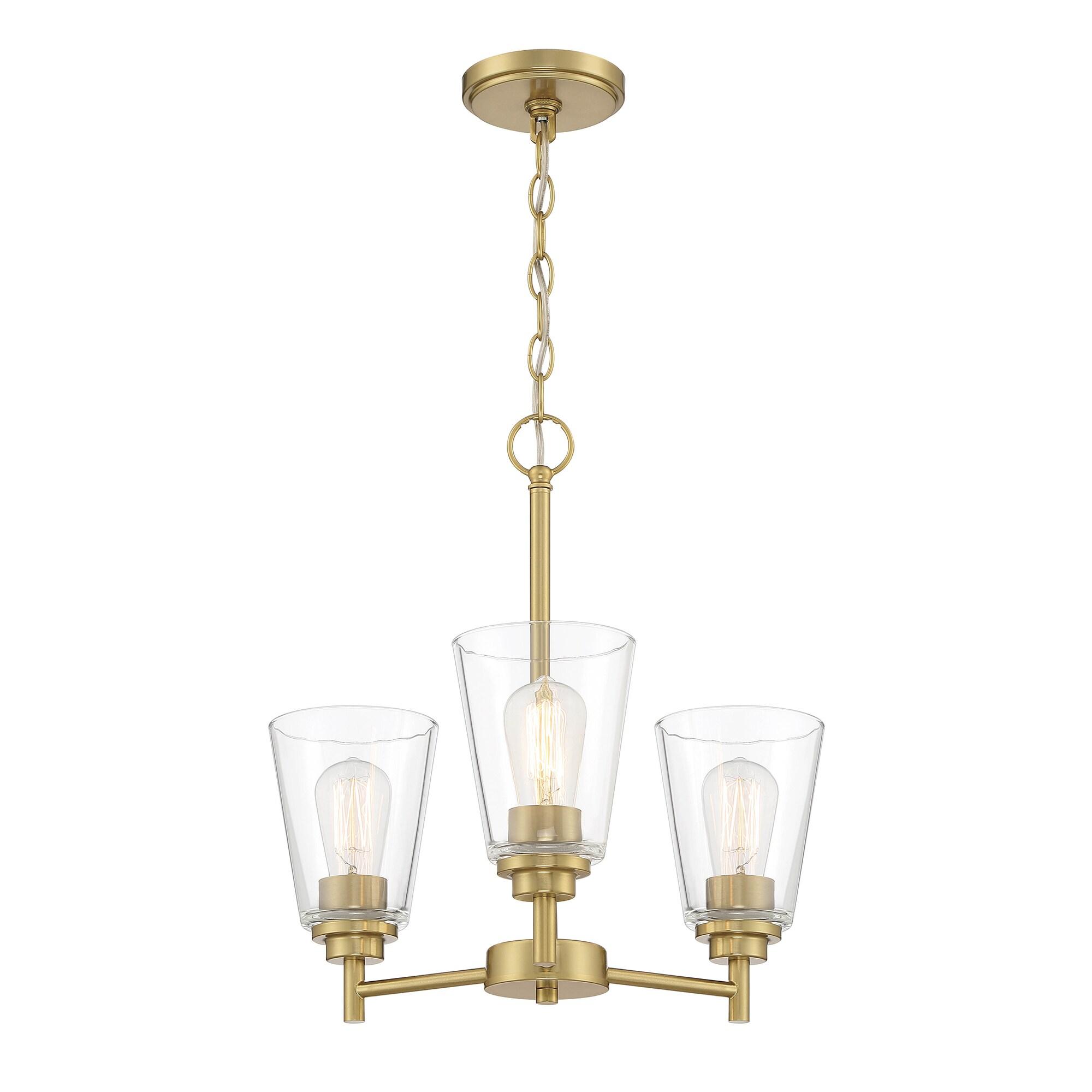 Westin 3-Light Modern Chandelier with Clear Glass Shades