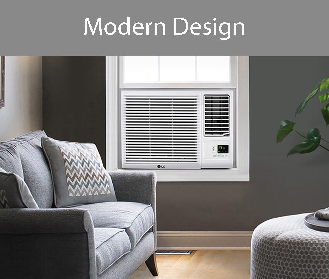 LG 18,000 BTU 230V Window-Mounted Air Conditioner with 12,000 BTU Supplemental Heat Function