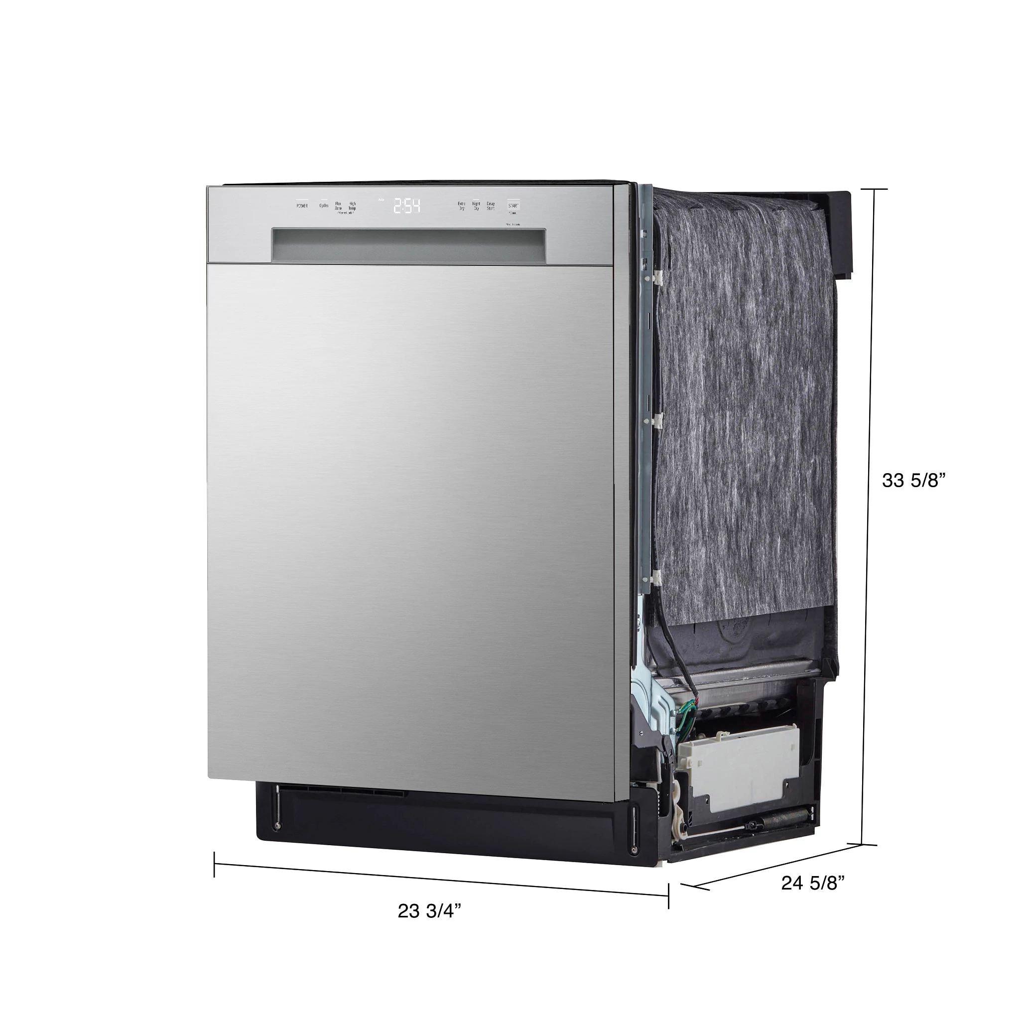 Front Control Dishwasher With Lodecibel Operation And Dynamic Dry