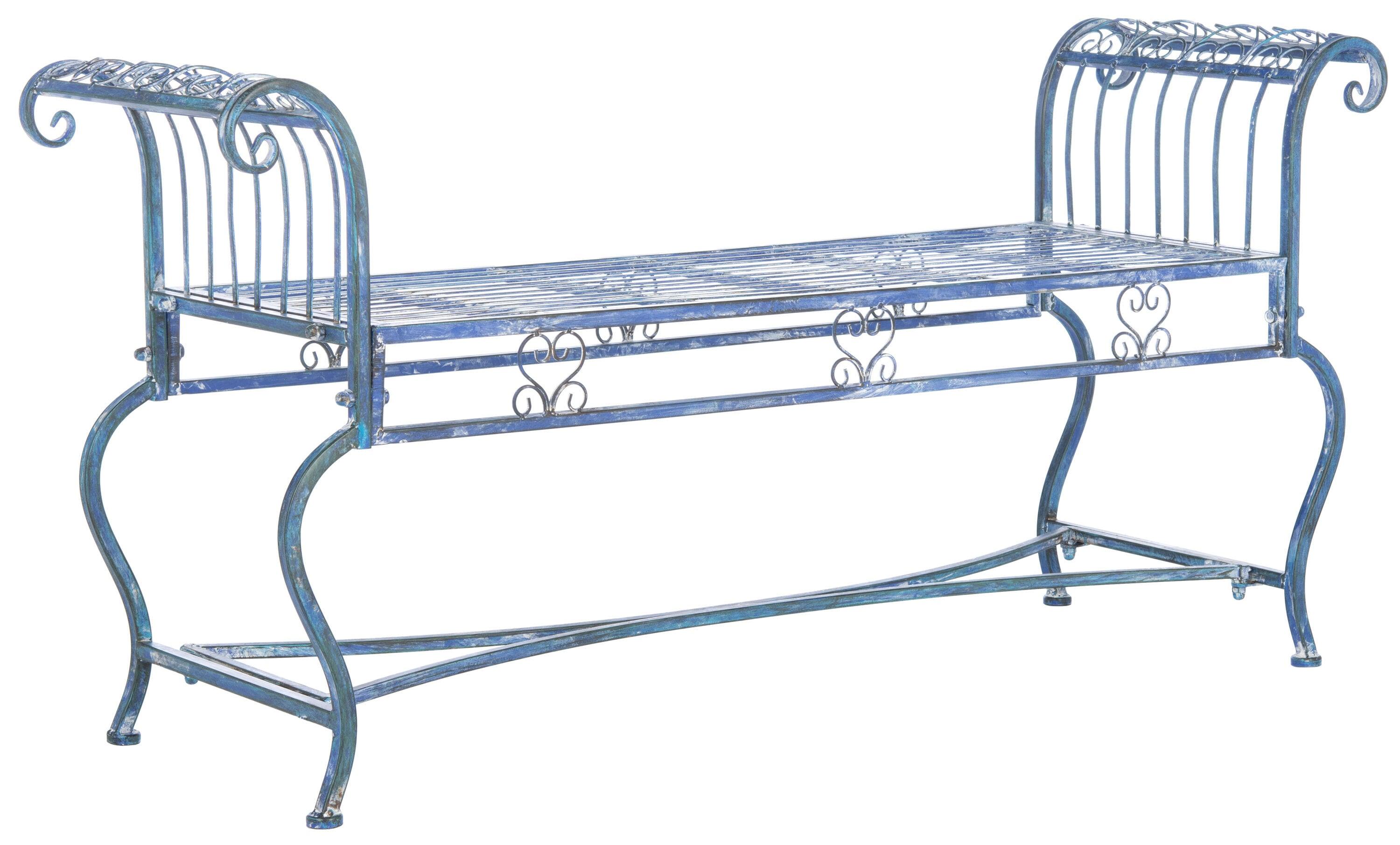 Brielle Bench - Outdoor - PAT5004 - Mossy Blue - Safavieh
