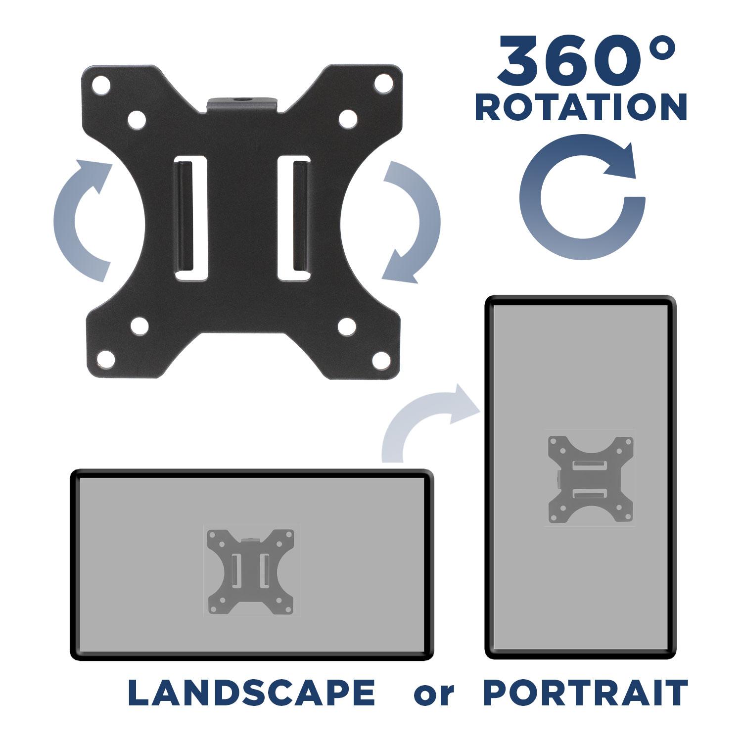 Mount-It Full Motion VESA Pole Mount with Articulating Arm | Fits TVs or Monitors Up to 32 in.