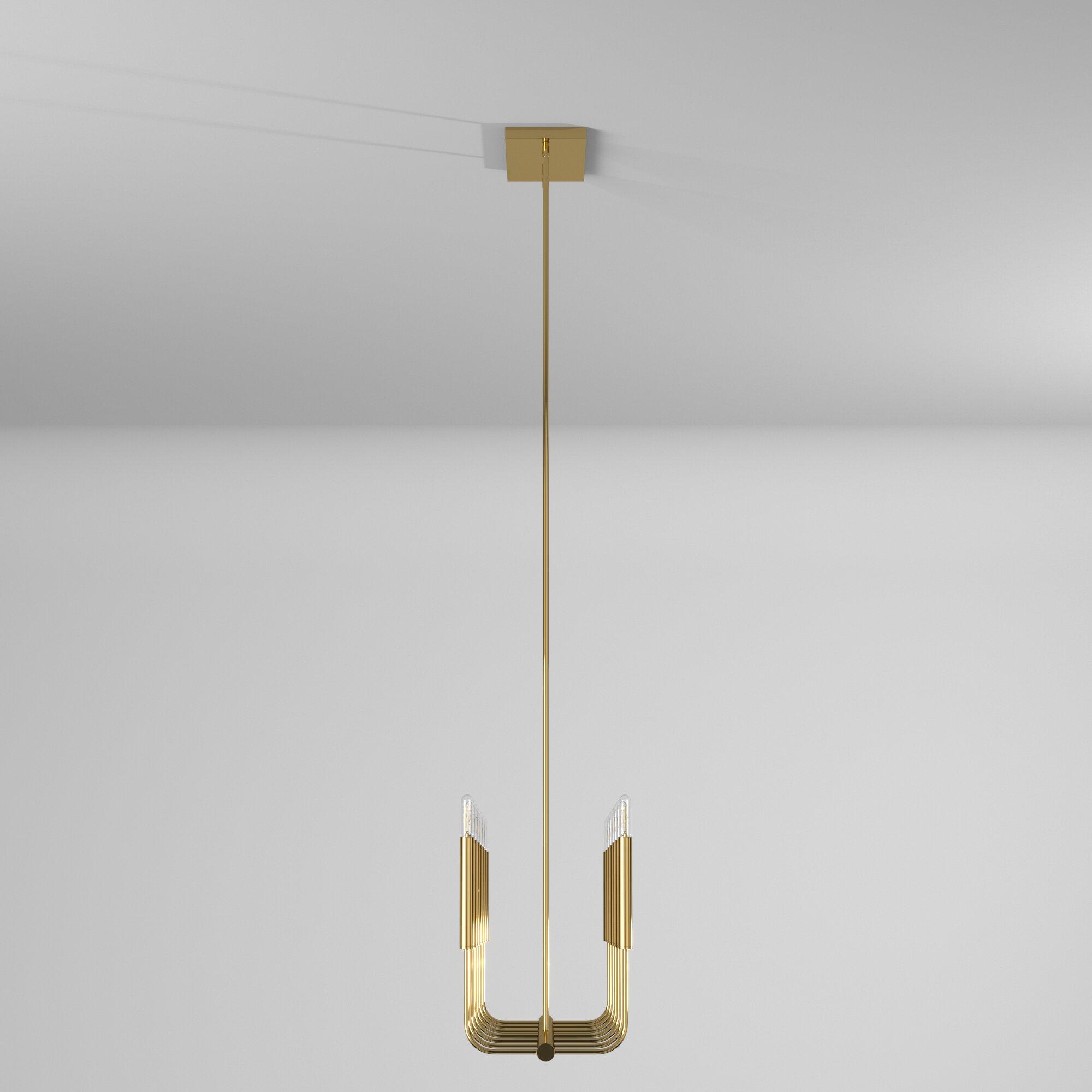 Ellen DeGeneres Burnished Brass 14-Light Linear Chandelier