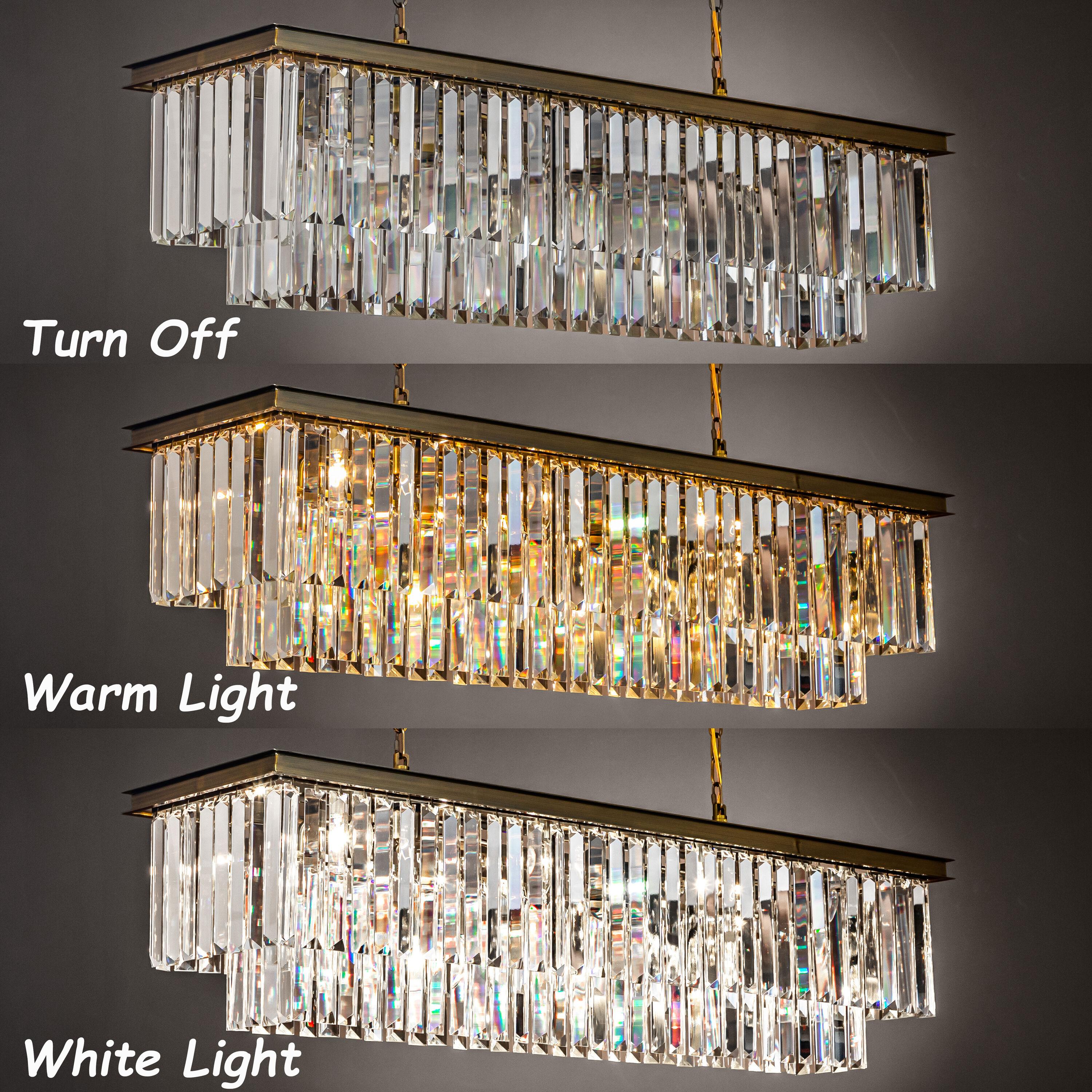 AloaDecor Lighting 12 -Light Antique Gold Modern/contemporary Crystal For Use in Bedrooms, Dining Rooms, Foyers, Kitchens, Living Rooms Chandelier