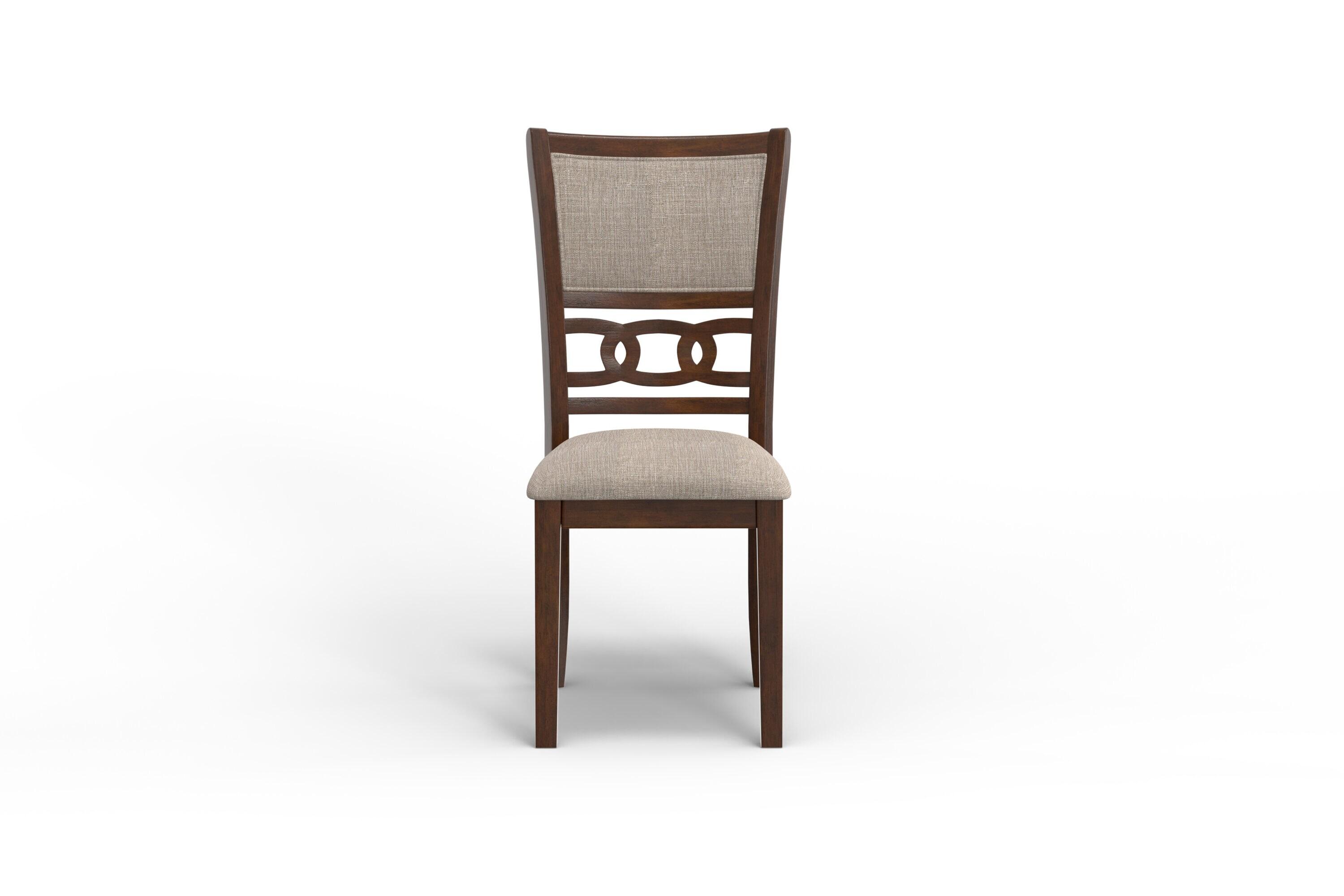 New Classic Furniture, Gia Cherry Wood Dining Chair with Fabric Seat (Set of 4)