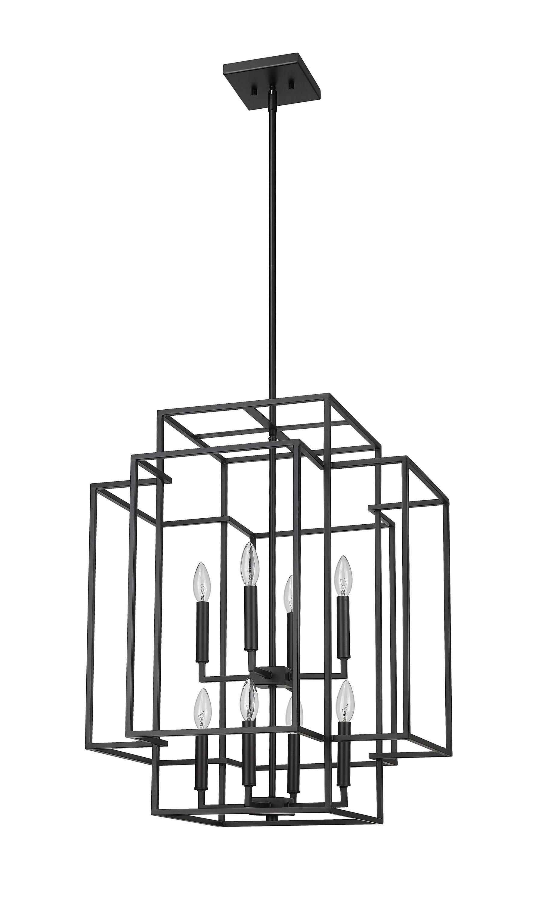 Z-Lite Titania 8 - Light Chandelier in  Matte Black