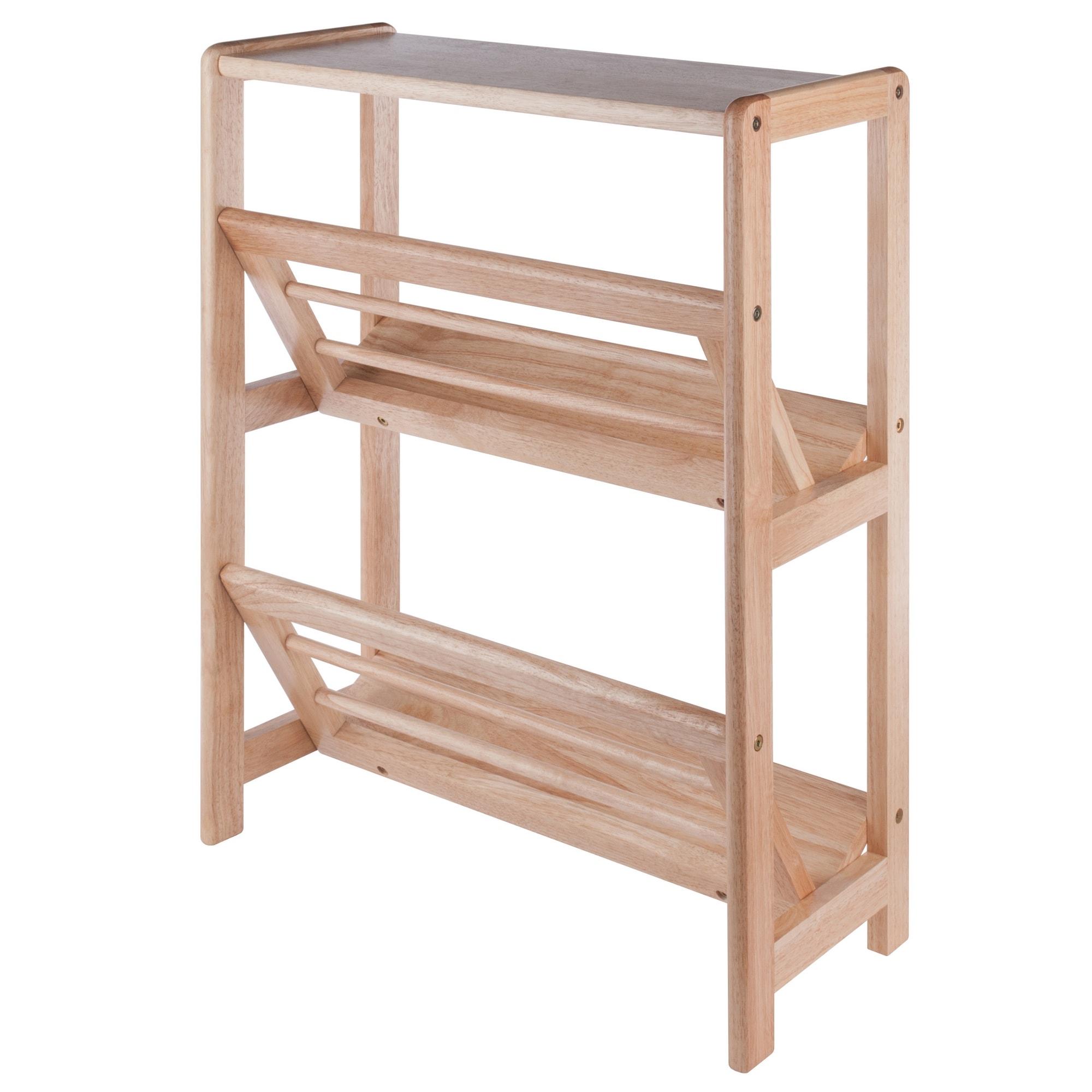 30.10" Juliet Book Shelf Natural - Winsome: 3-Tier Open-Back Design, Wood Composite, Metal Hardware