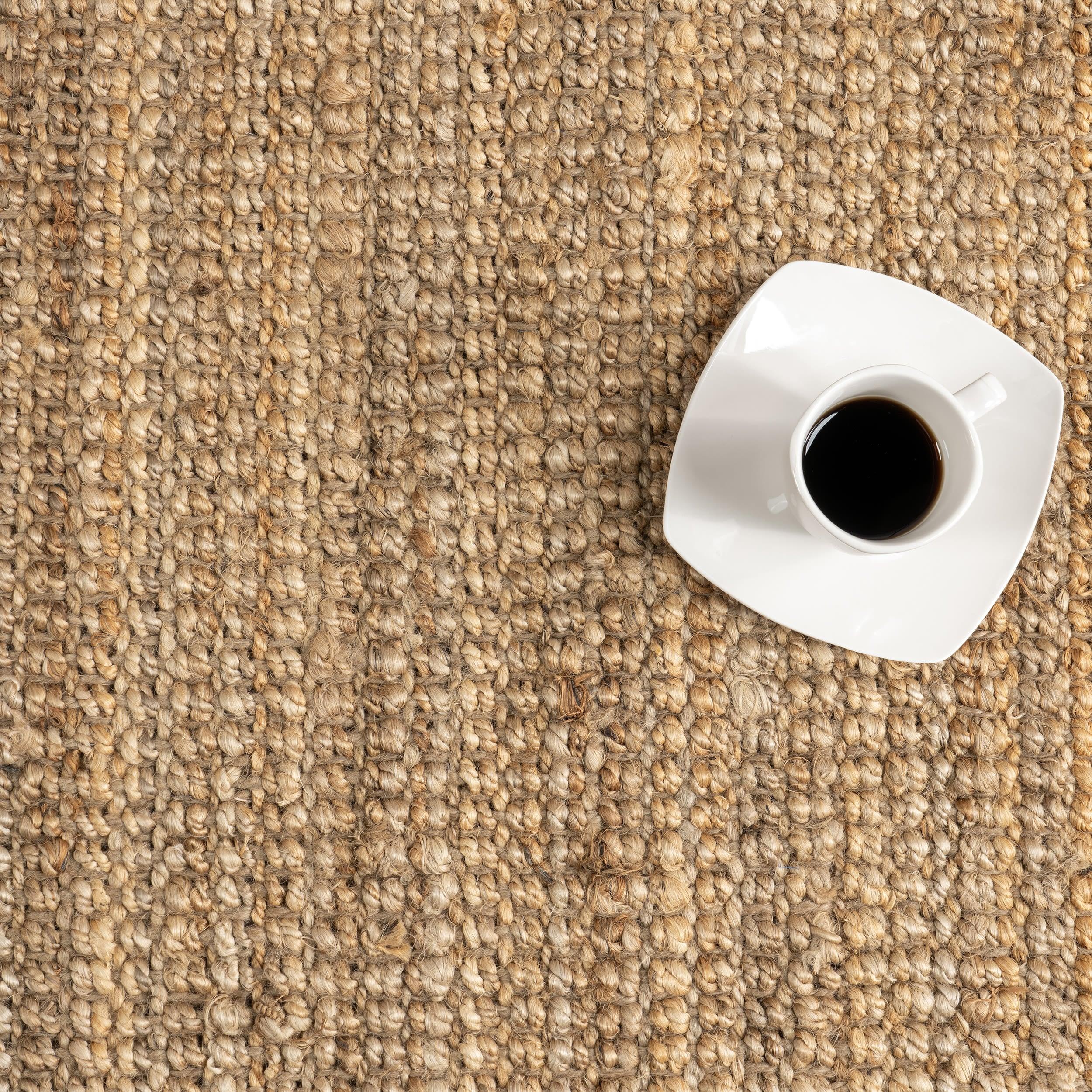 nuLOOM Daniela Chunky Jute Natural 6' x 9' Farmhouse Area Rug