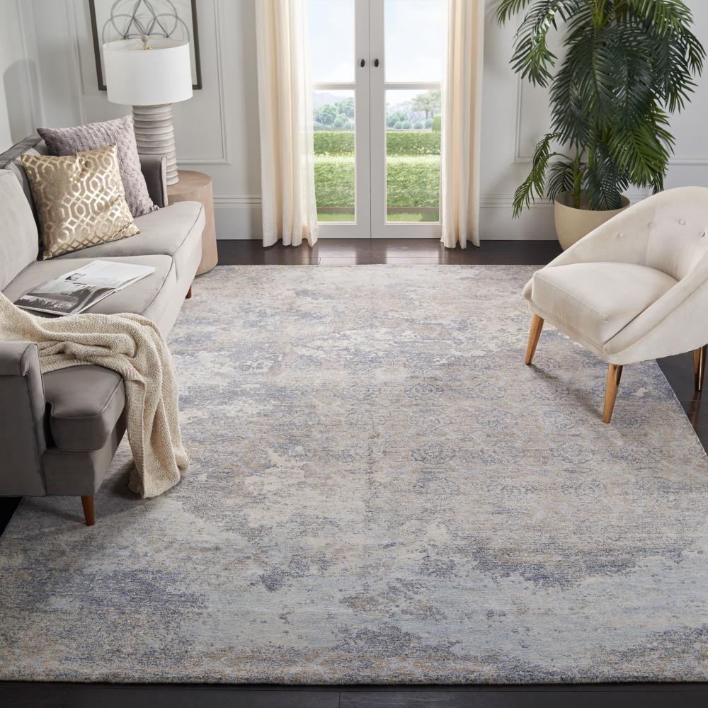 Restoration Vintage RVT111 Hand Tufted Indoor Area Rug - 5'x8' - Blue/Ivory - Safavieh