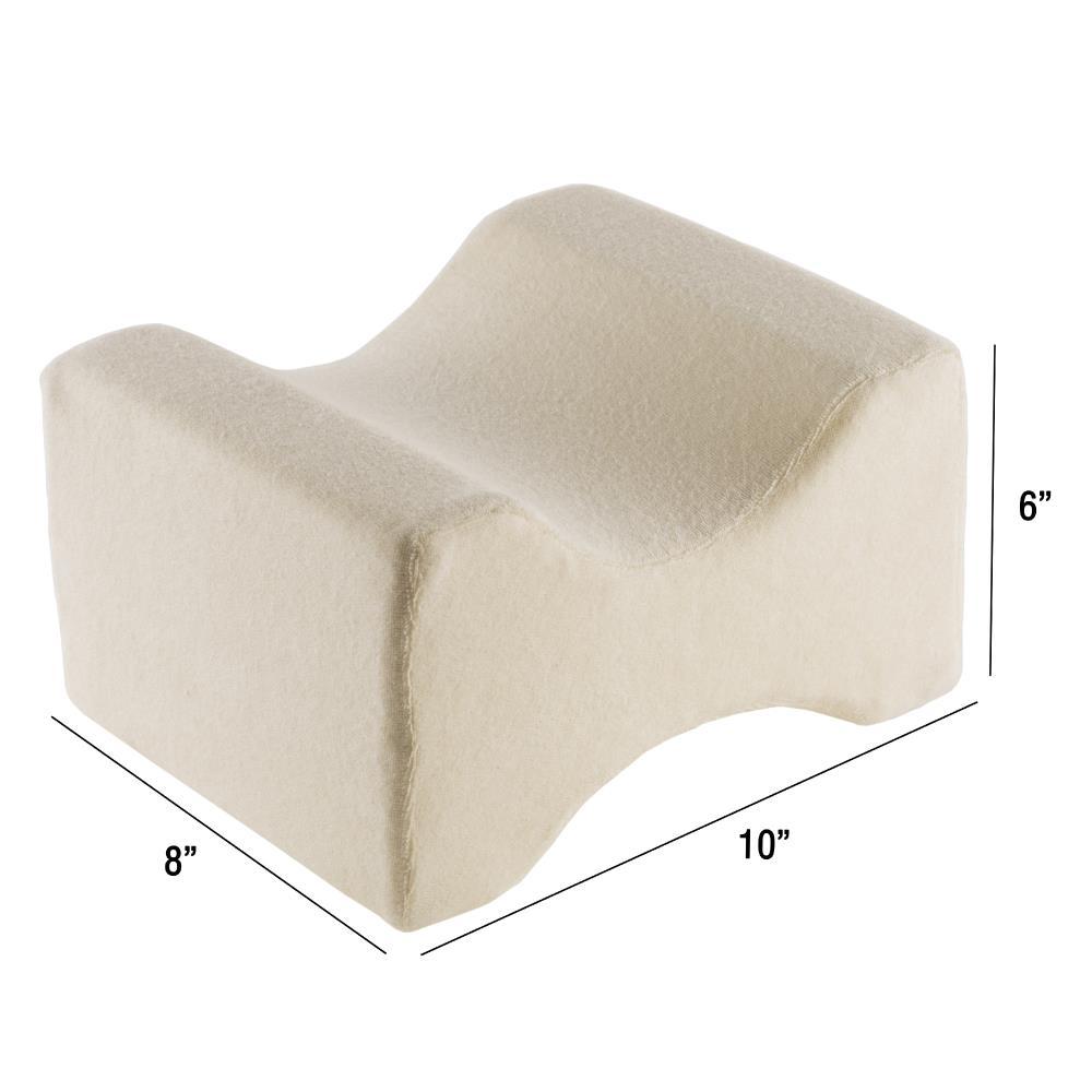 Fleming Supply Contoured Memory Foam Leg Pillow - 10" x 8", White