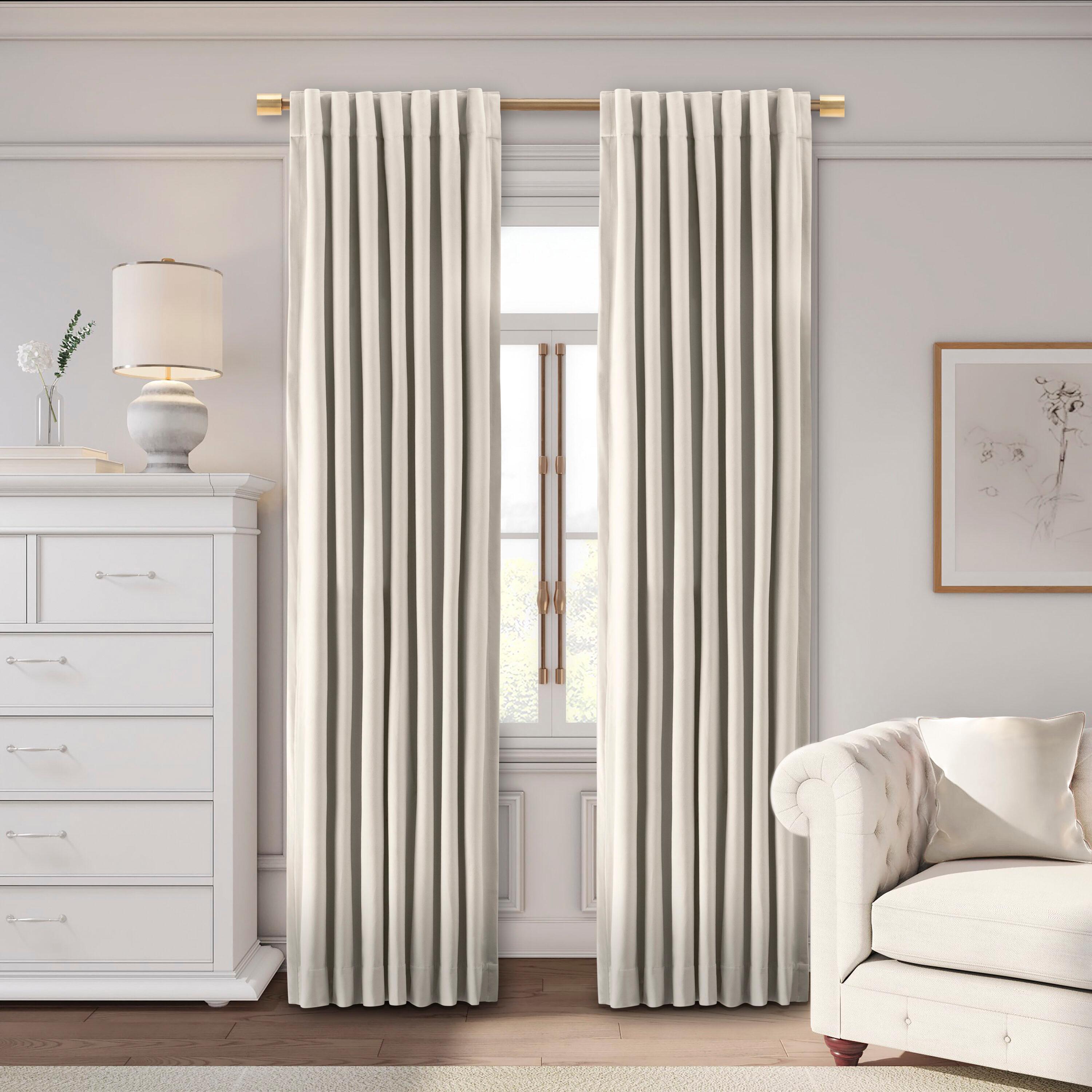 Everly Quinn Premium Velvet Myreon Solid Color Blackout Thermal Rod Pocket Single Curtain Panel Liner