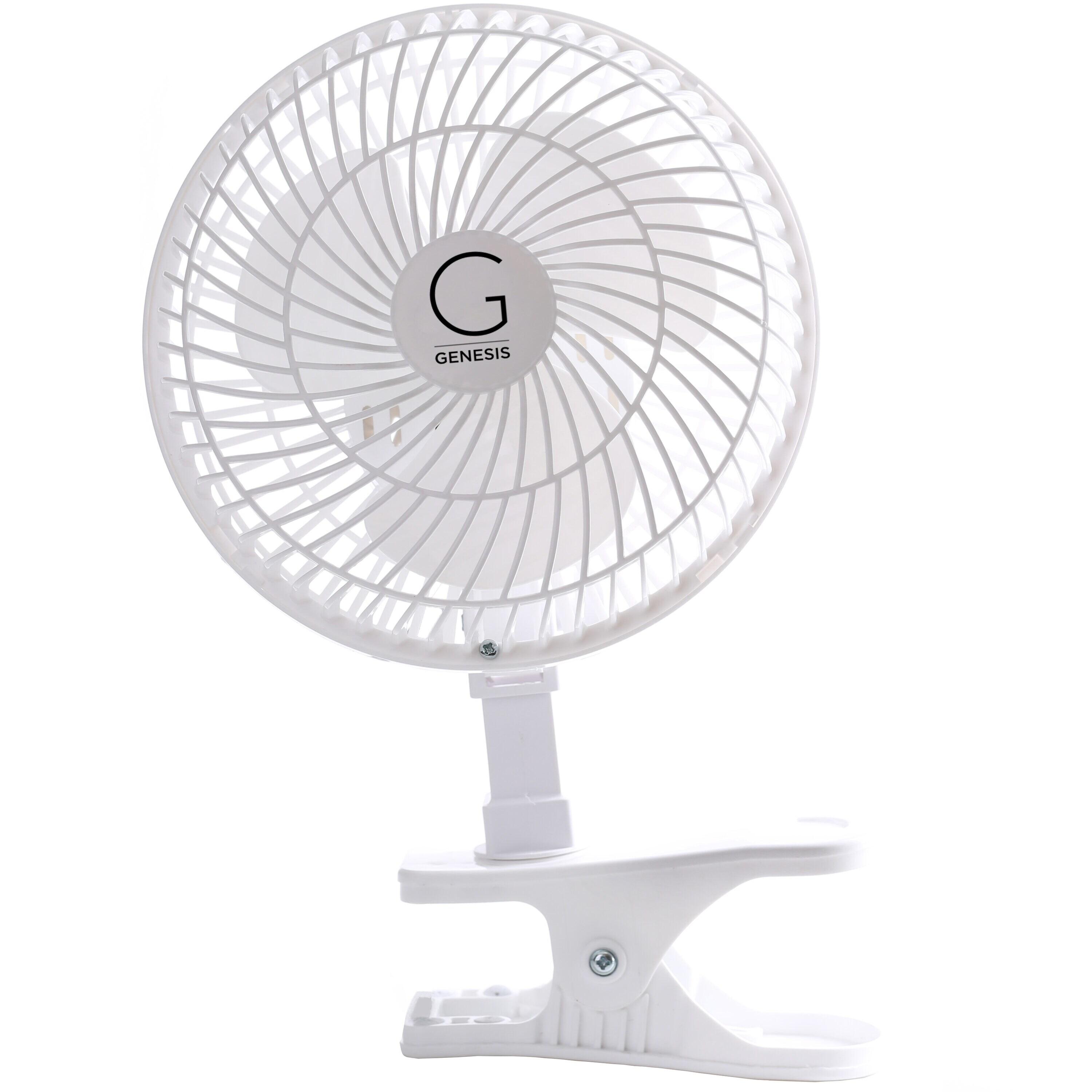 Genesis Indoor 5 in 2 speed Clip On Fans,Table Fans with A1CLIPFANWHITE, White