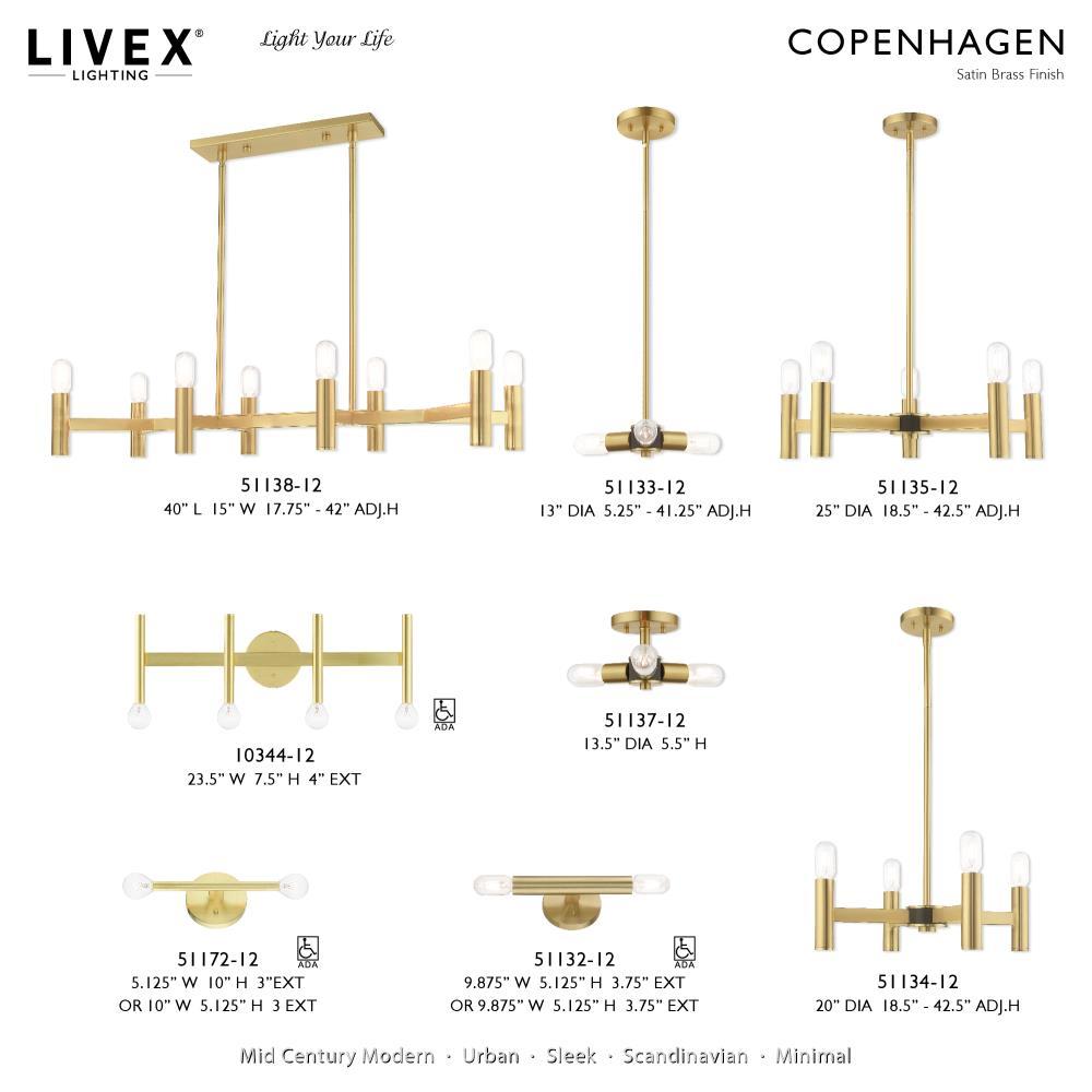 Livex Lighting - Copenhagen - 2 Light ADA Wall Sconce in Mid Century Modern