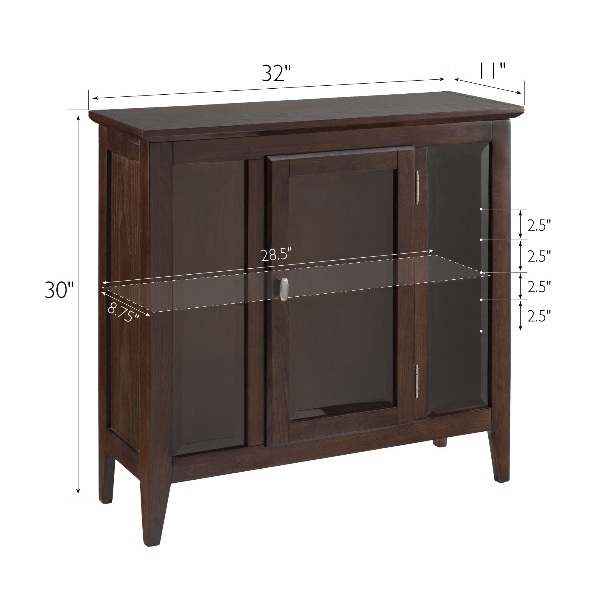 Leick Home Curio Cabinet in Chocolate Oak