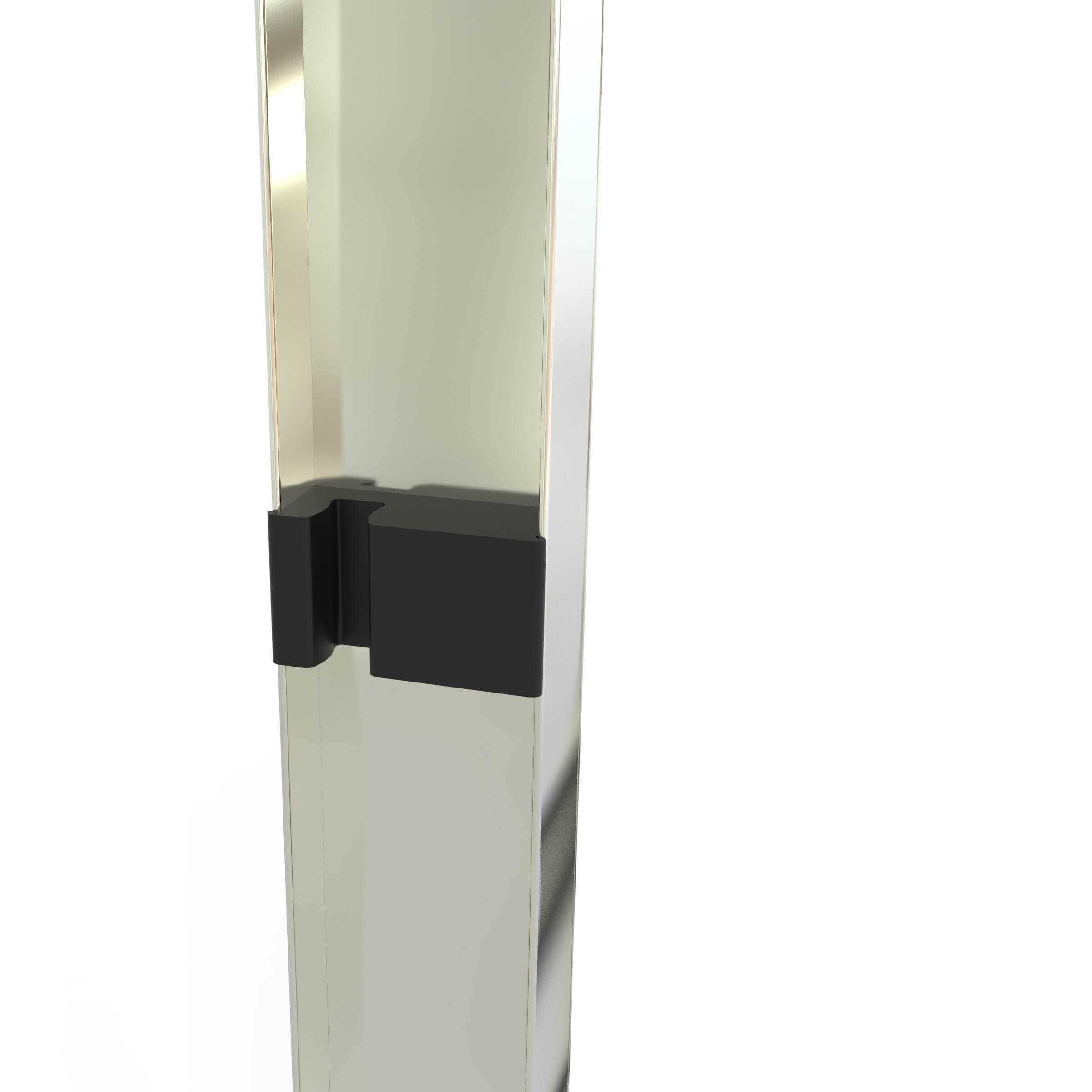 Basco Classic Brushed Nickel 56-in to 60-in W x 70.0-in H Semi-frameless Clear Glass Bypass Sliding Shower door