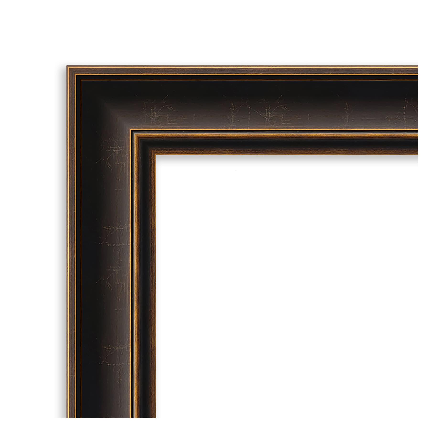 Villa Oil Rubbed Bronze Beveled Wood Bathroom Vanity Mirror