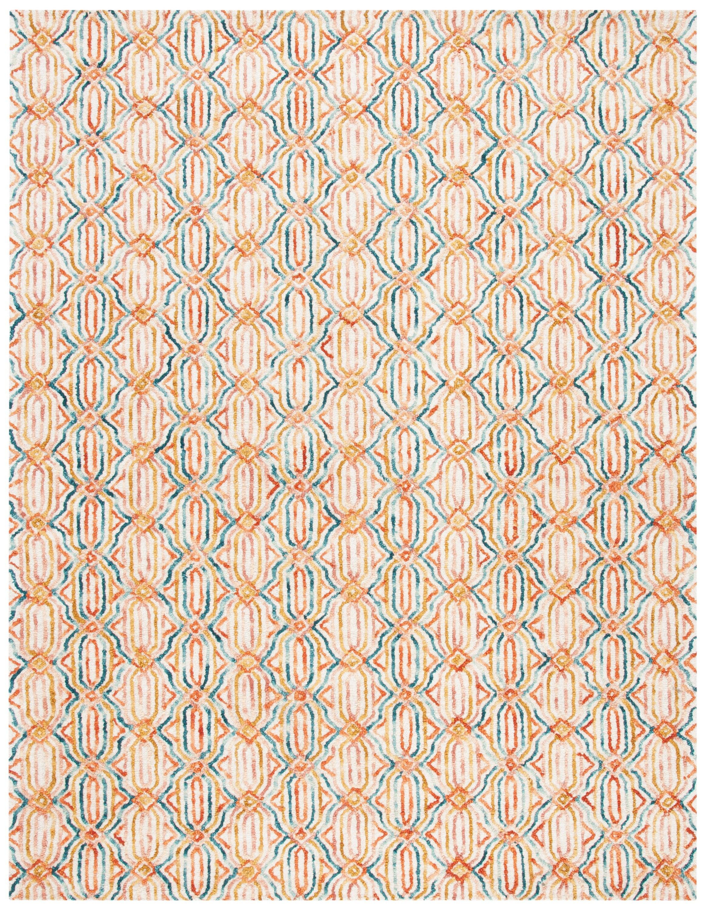 Trace TRC511 Hand Tufted Indoor Area Rug - Ivory/Navy - 8'x10' - Safavieh