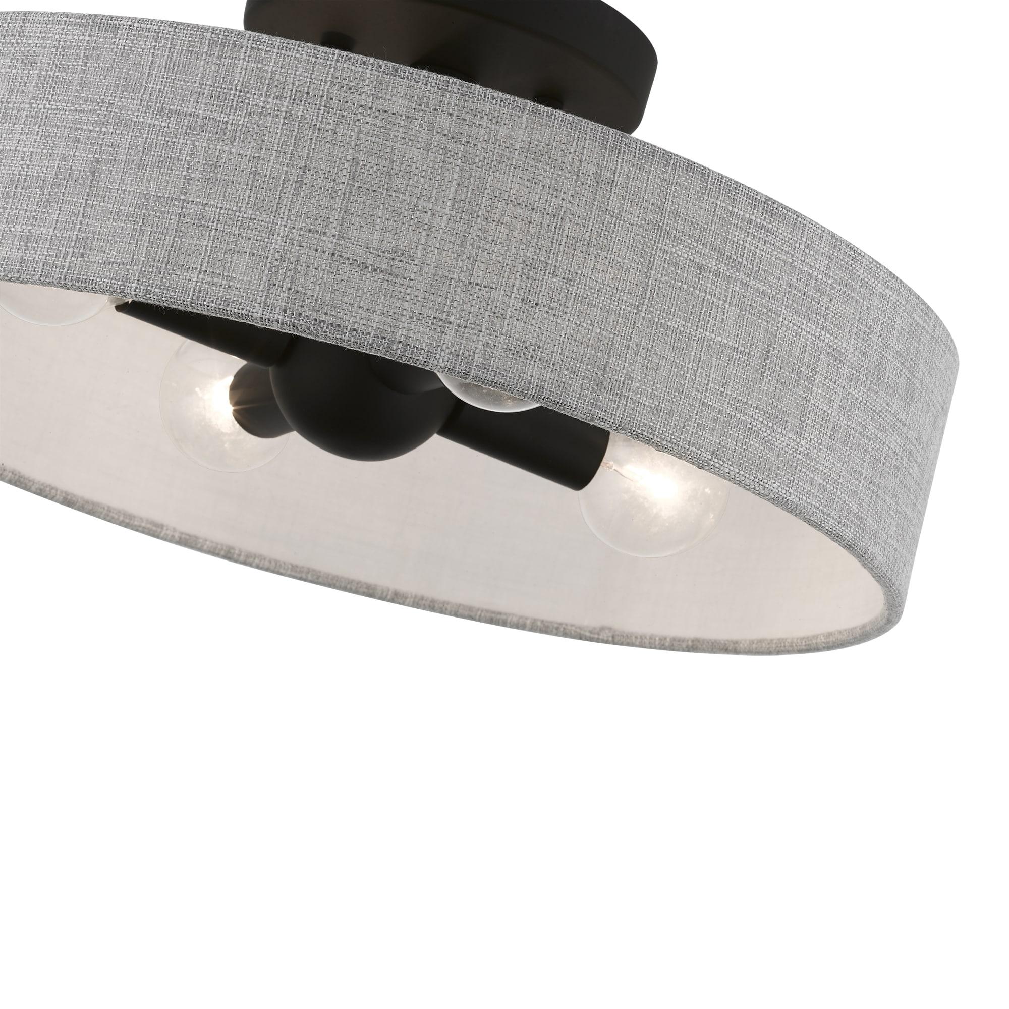 Livex Lighting Elmhurst 4 - Light Semi-Flush Mount in  Black
