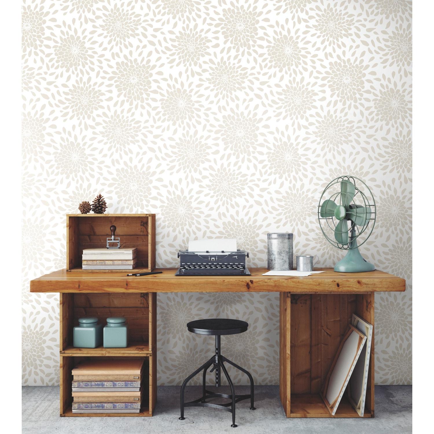 RoomMates Toss The Bouquet Peel & Stick Wallpaper: Removable Vinyl, Self-Adhesive Floral, Modern Botanical, Blue, 28 Sq Ft
